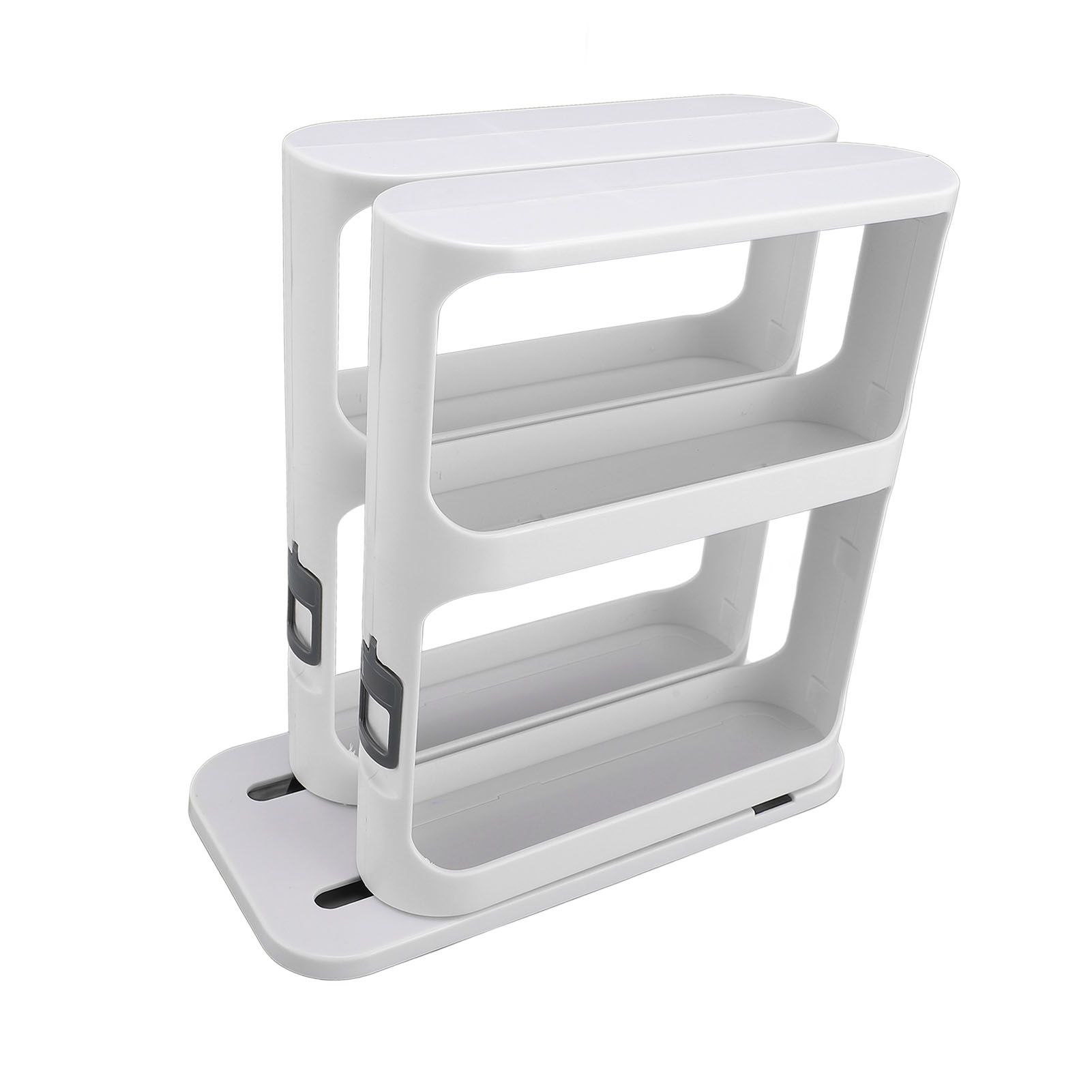 Pull Out Rotate Spice Rack 2 Tier Multipurpose Vertical Seasoning Organizer view 3