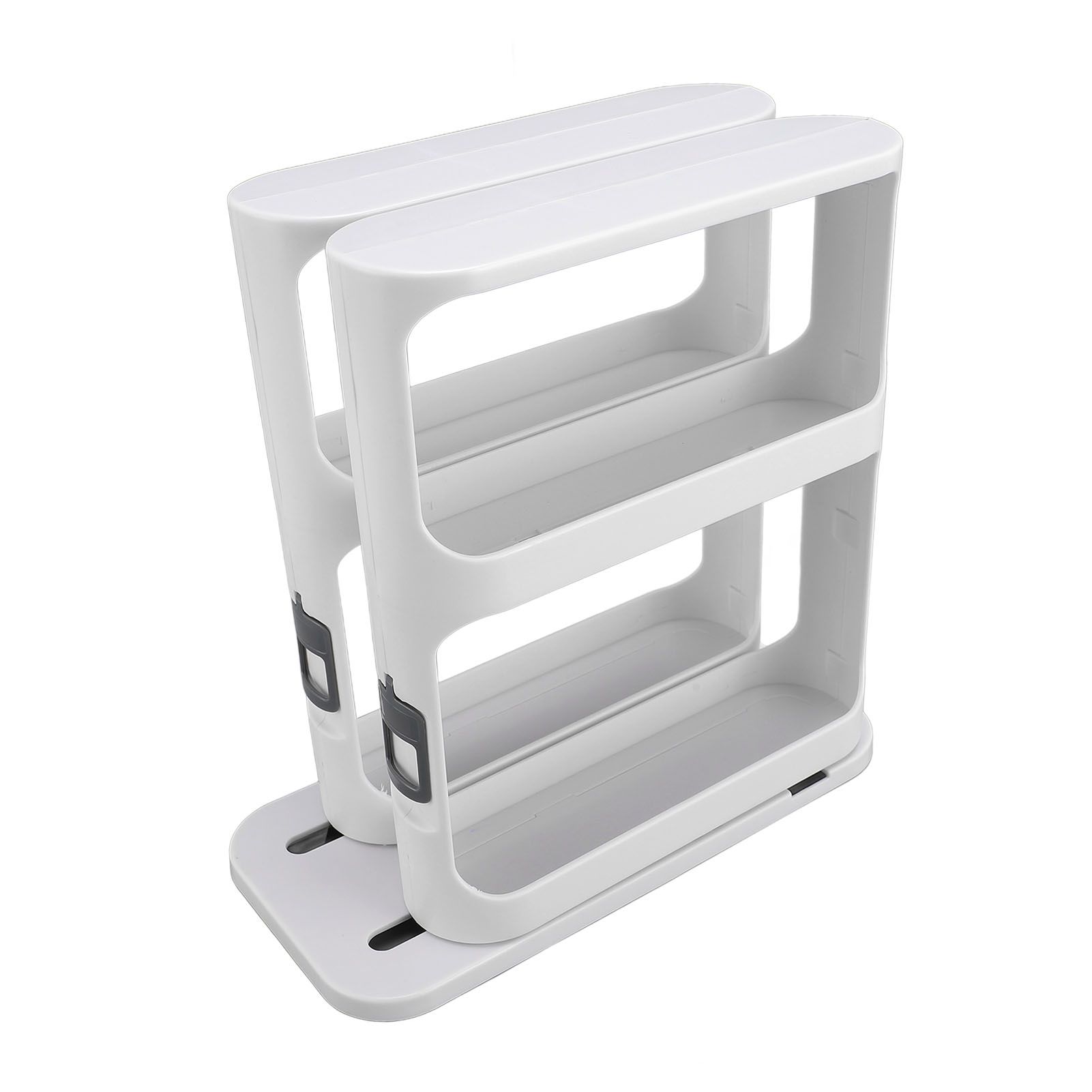 Pull Out Rotate Spice Rack 2 Tier Multipurpose Vertical Seasoning Organizer view 7