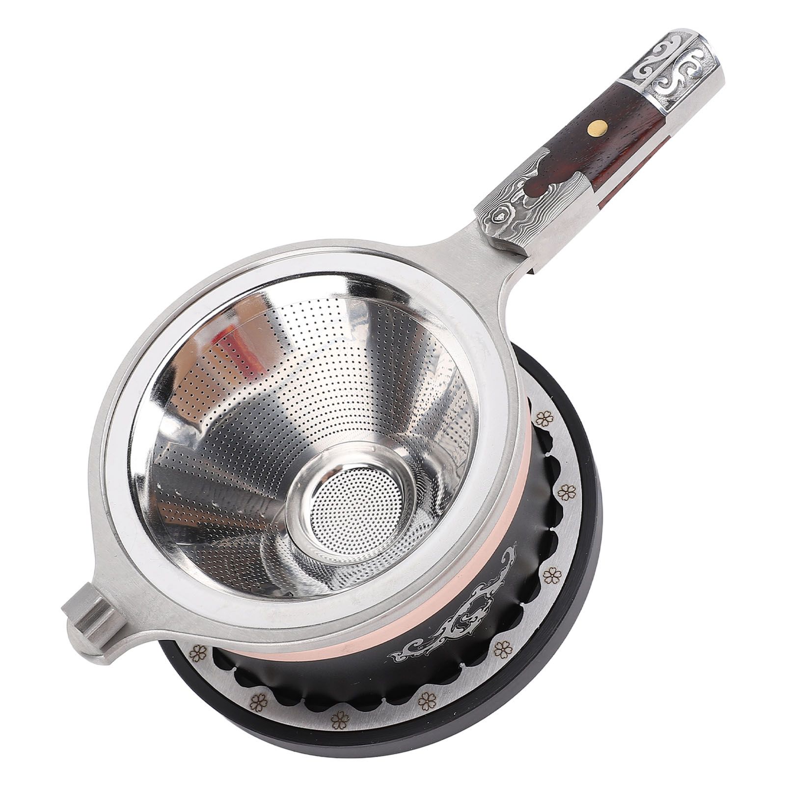 Tea Filter Set Fine Mesh Reusable Stainless Steel Tea Strainer Infuser Funnel view 9