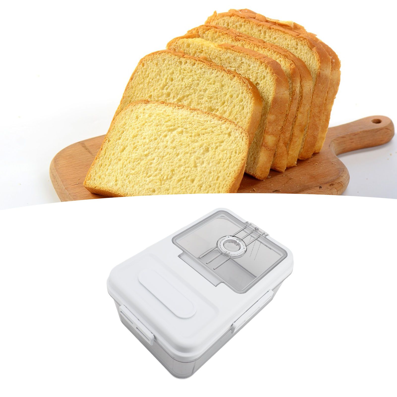 Bread Storage Box with Airtight Lid Sealed Multipurpose Time Recording Bread view 11