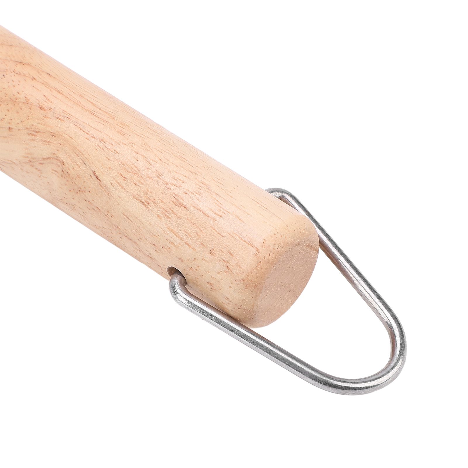 Pizza Oven Brush with Stainless Steel Scraper Steel Bristles Wood Handle Pizza view 2