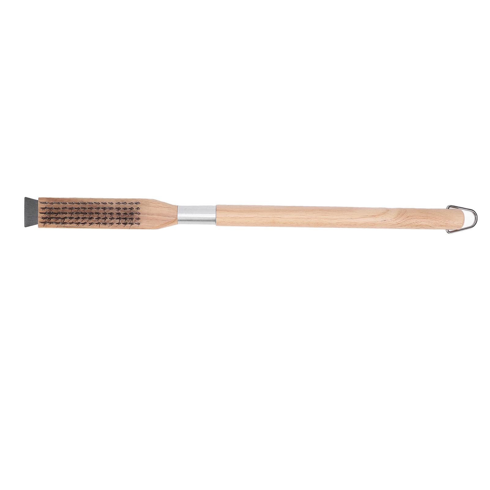 Pizza Oven Brush with Stainless Steel Scraper Steel Bristles Wood Handle Pizza view 8