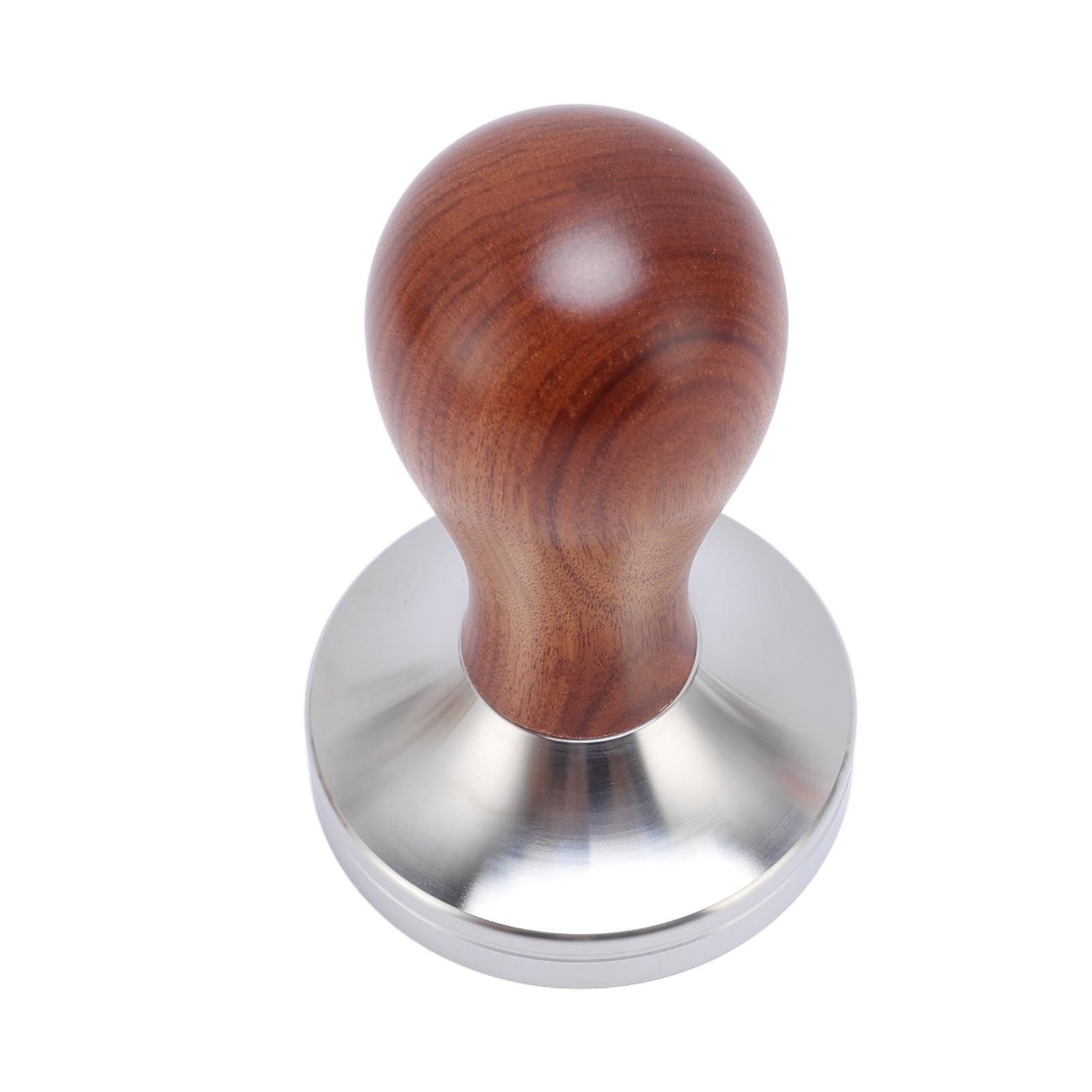 Coffee Tamper 58mm Wooden Handle Stainless Steel Ergonomic Coffee Press Tamper view 3