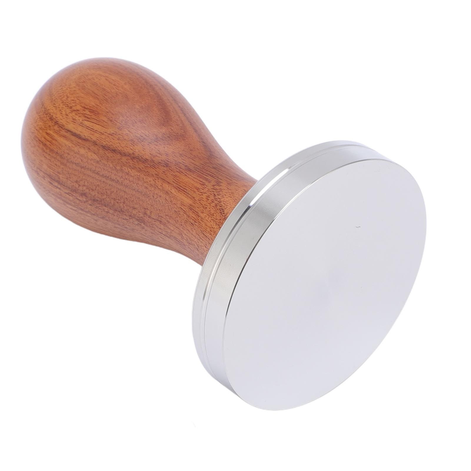 Coffee Tamper 58mm Wooden Handle Stainless Steel Ergonomic Coffee Press Tamper view 4