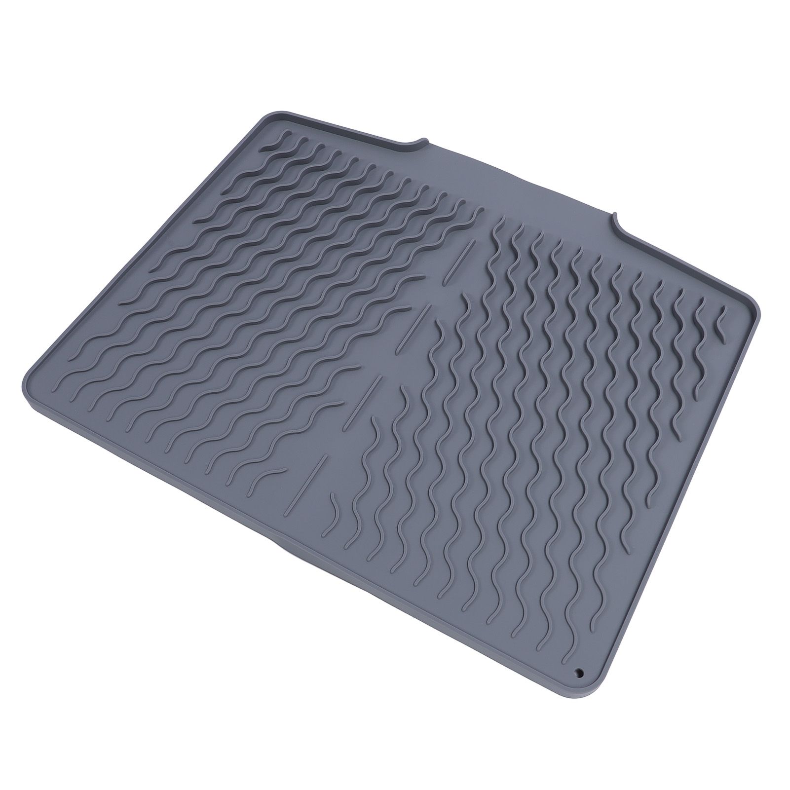 Dish Drying Mat Silicone Anti Slip Heat Resistant Foldable Easy to Clean Dish view 4
