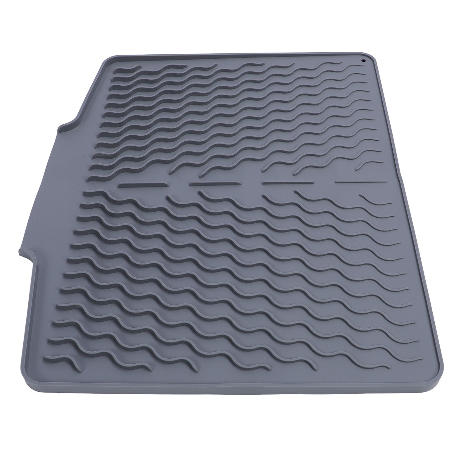 Dish Drying Mat Silicone Anti Slip Heat Resistant Foldable Easy to Clean Dish view 8