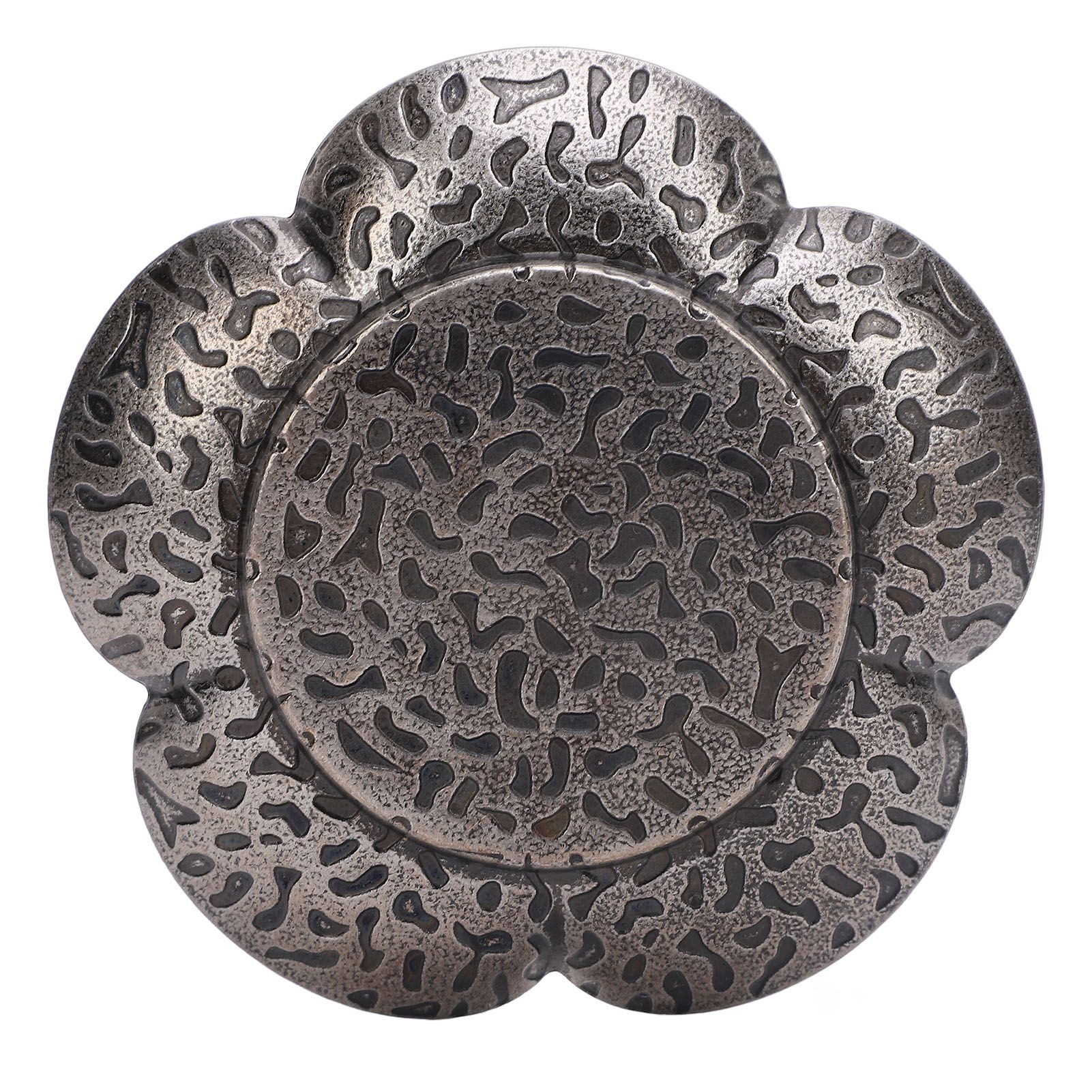 6pcs Coaster Heat Resistant Retro Hammered Zinc Alloy Cup Mat for Tea Cup view 2