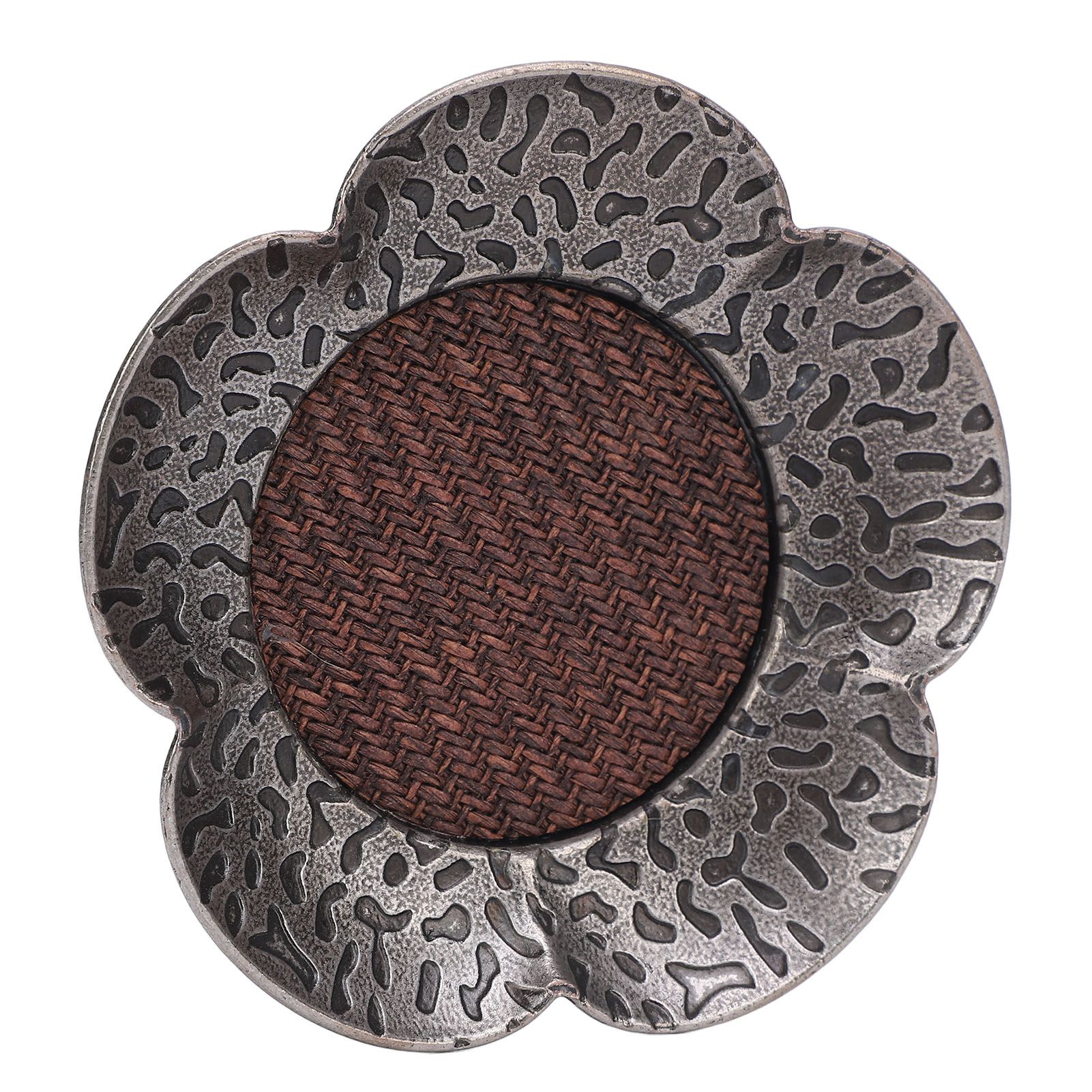 6pcs Coaster Heat Resistant Retro Hammered Zinc Alloy Cup Mat for Tea Cup view 5