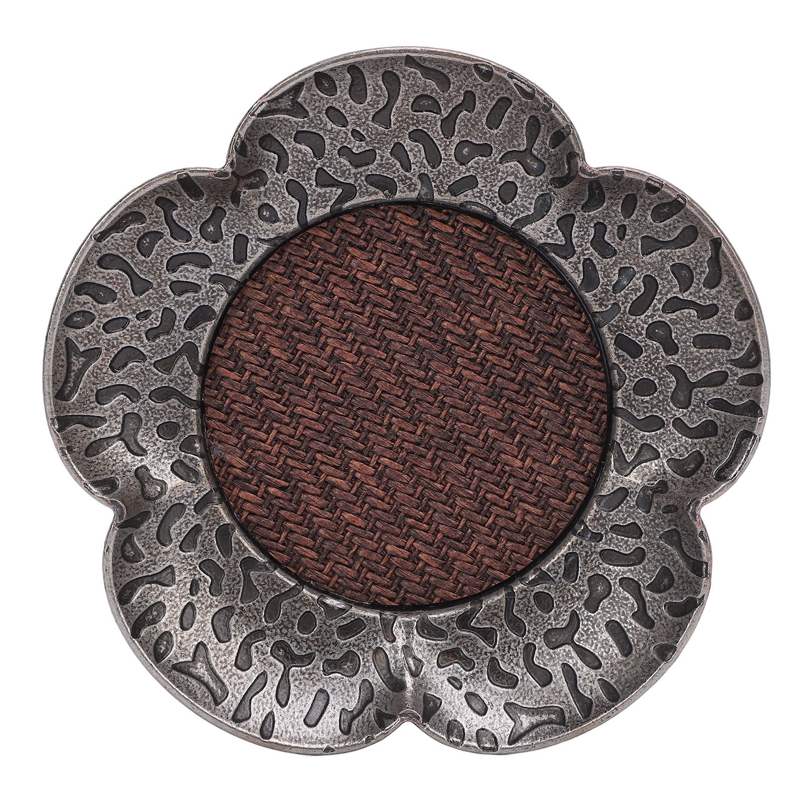 6pcs Coaster Heat Resistant Retro Hammered Zinc Alloy Cup Mat for Tea Cup view 9