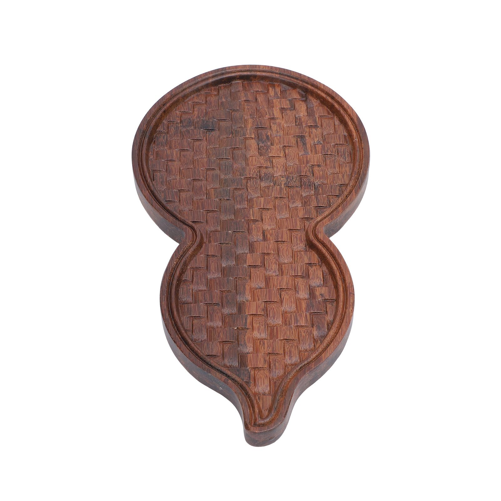 Tea Serving Tray Gourd Shaped Bambusoideae Chinese Tea Pot Mat Decorative Tea