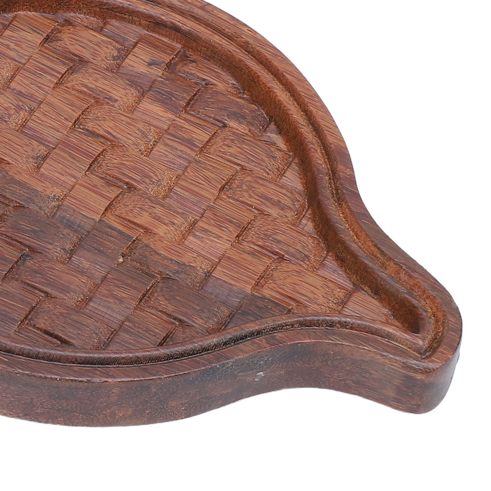 Tea Serving Tray Gourd Shaped Bambusoideae Chinese Tea Pot Mat Decorative Tea view 2