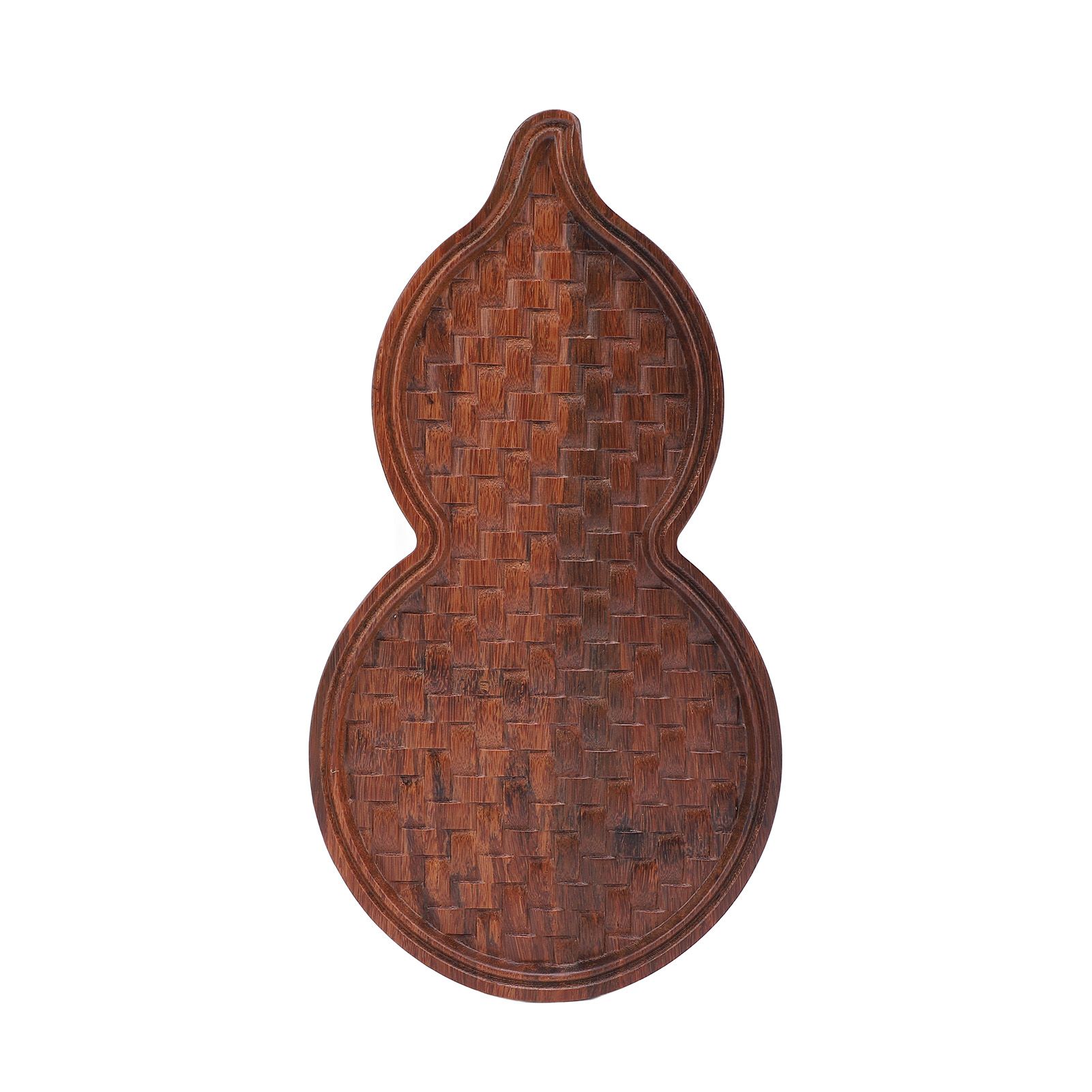 Tea Serving Tray Gourd Shaped Bambusoideae Chinese Tea Pot Mat Decorative Tea view 3
