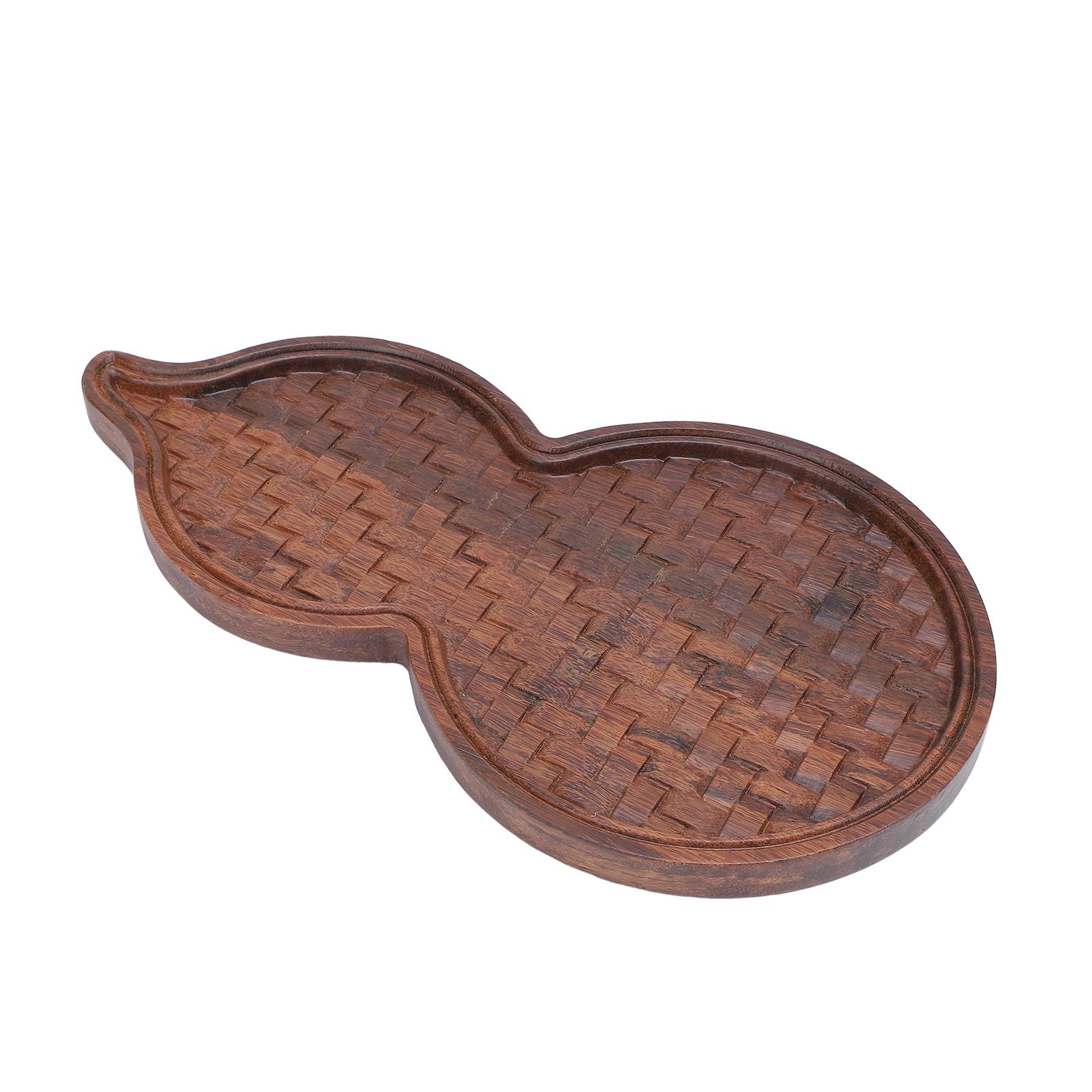 Tea Serving Tray Gourd Shaped Bambusoideae Chinese Tea Pot Mat Decorative Tea view 8