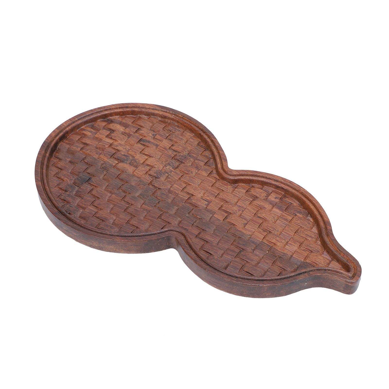 Tea Serving Tray Gourd Shaped Bambusoideae Chinese Tea Pot Mat Decorative Tea view 10