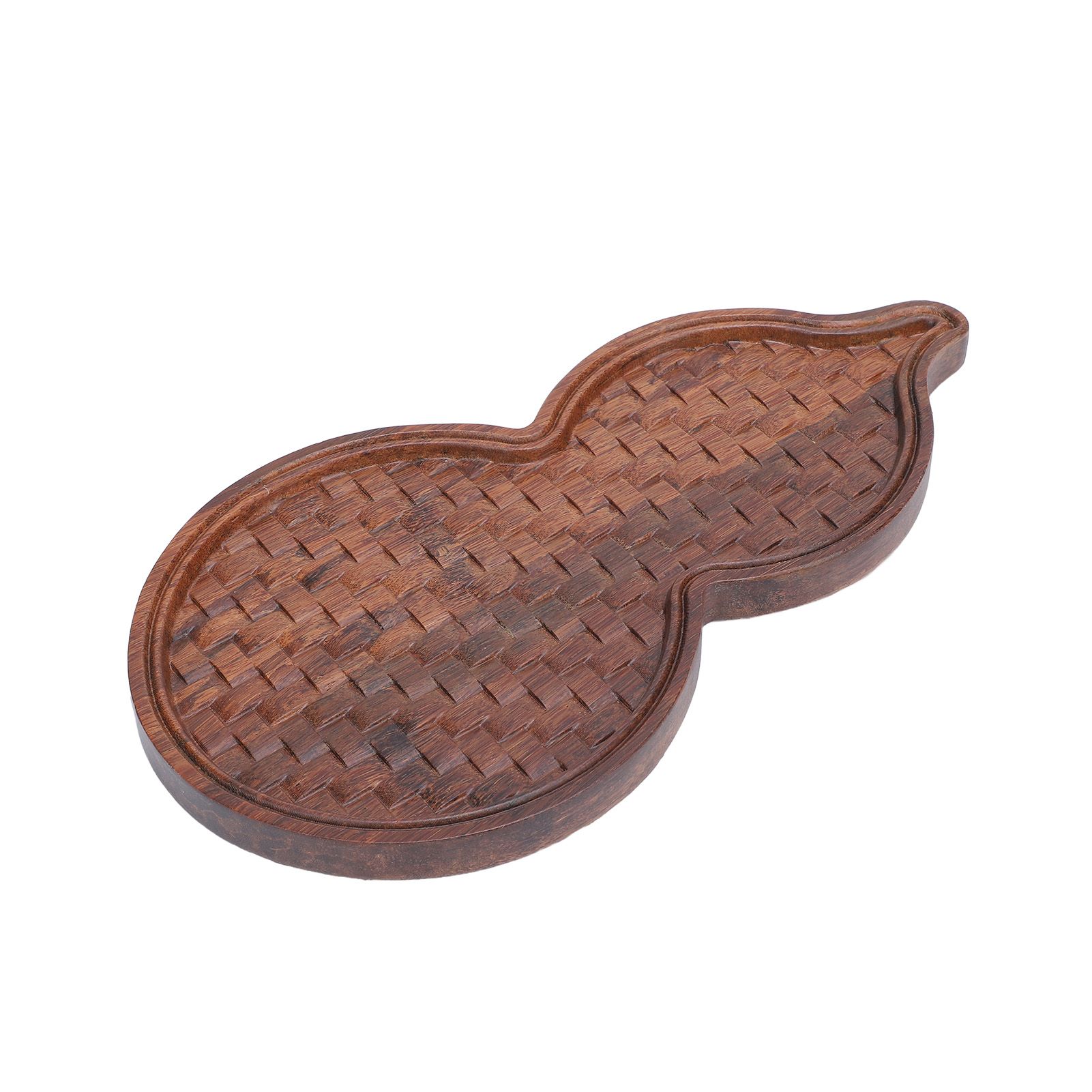 Tea Serving Tray Gourd Shaped Bambusoideae Chinese Tea Pot Mat Decorative Tea view 11