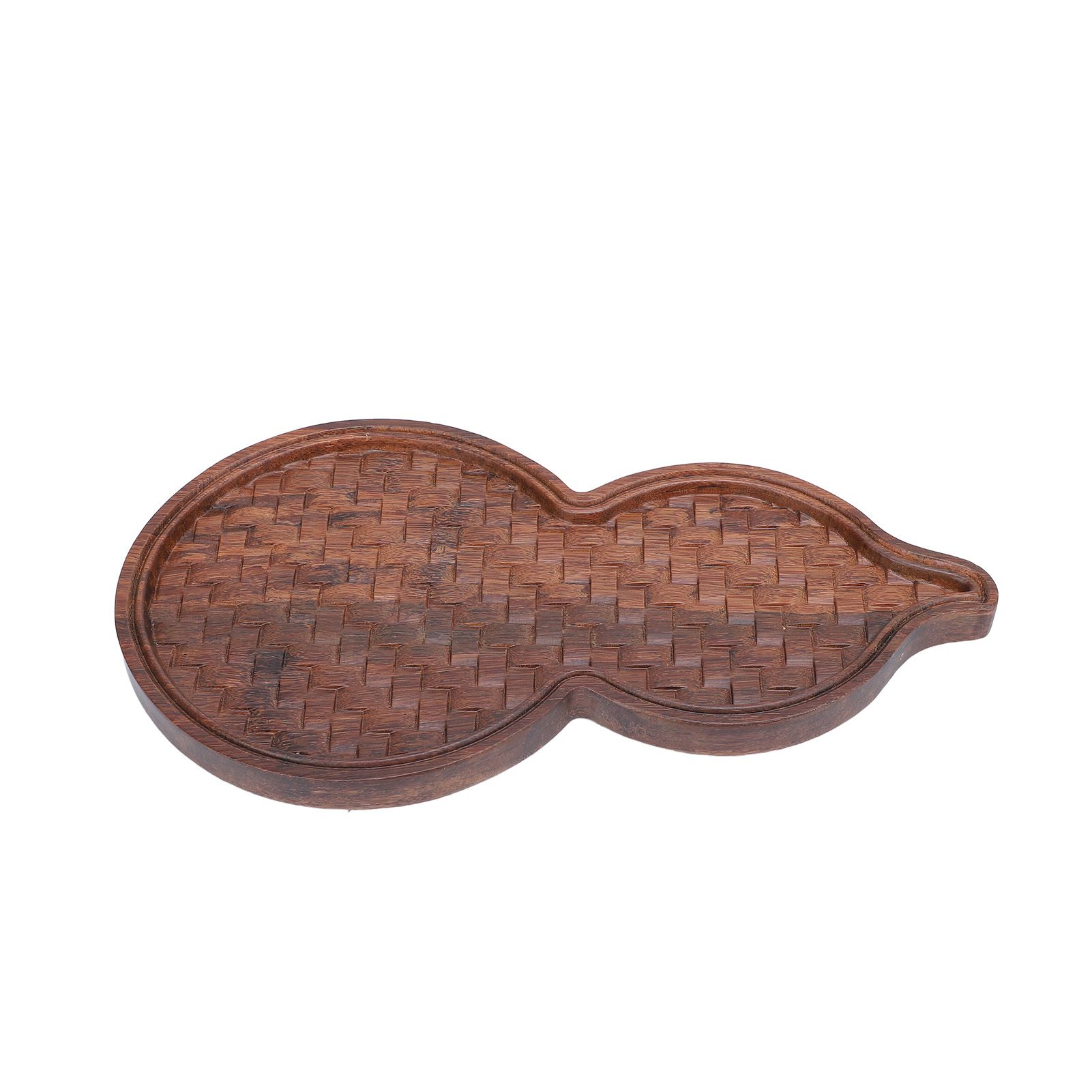 Tea Serving Tray Gourd Shaped Bambusoideae Chinese Tea Pot Mat Decorative Tea view 12