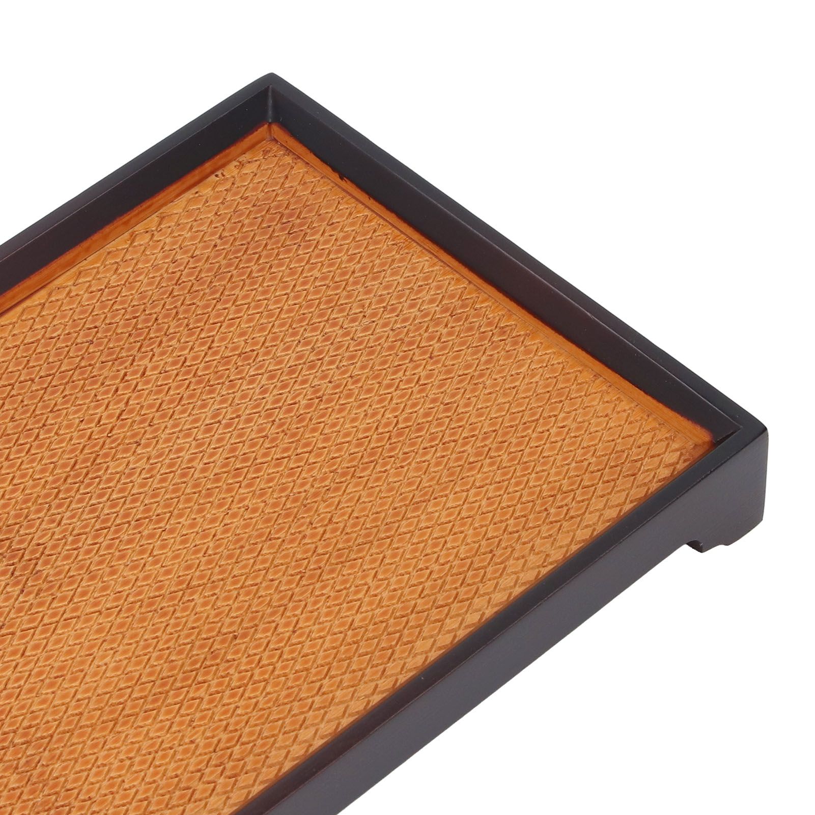 30 X 19cm Rectangular Tea Tray Multifunctional Easy Cleanup Retro Style Coffee view 2