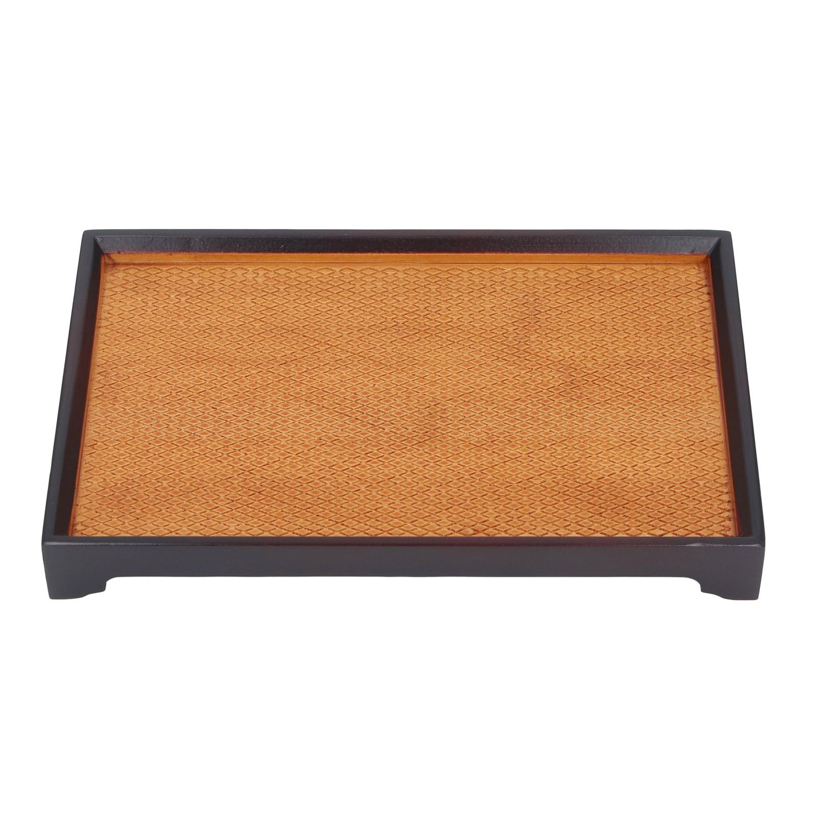 30 X 19cm Rectangular Tea Tray Multifunctional Easy Cleanup Retro Style Coffee view 3
