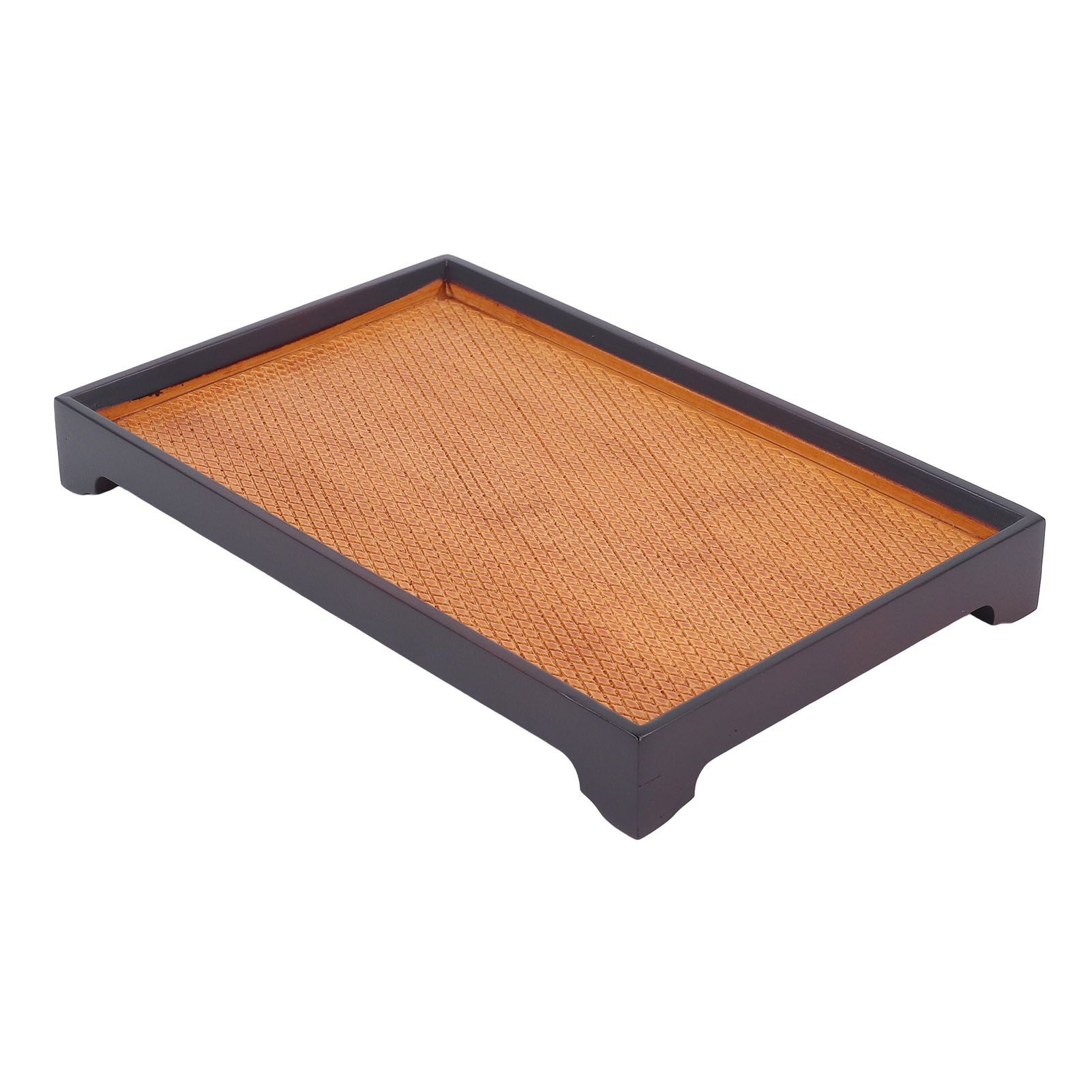 30 X 19cm Rectangular Tea Tray Multifunctional Easy Cleanup Retro Style Coffee view 10