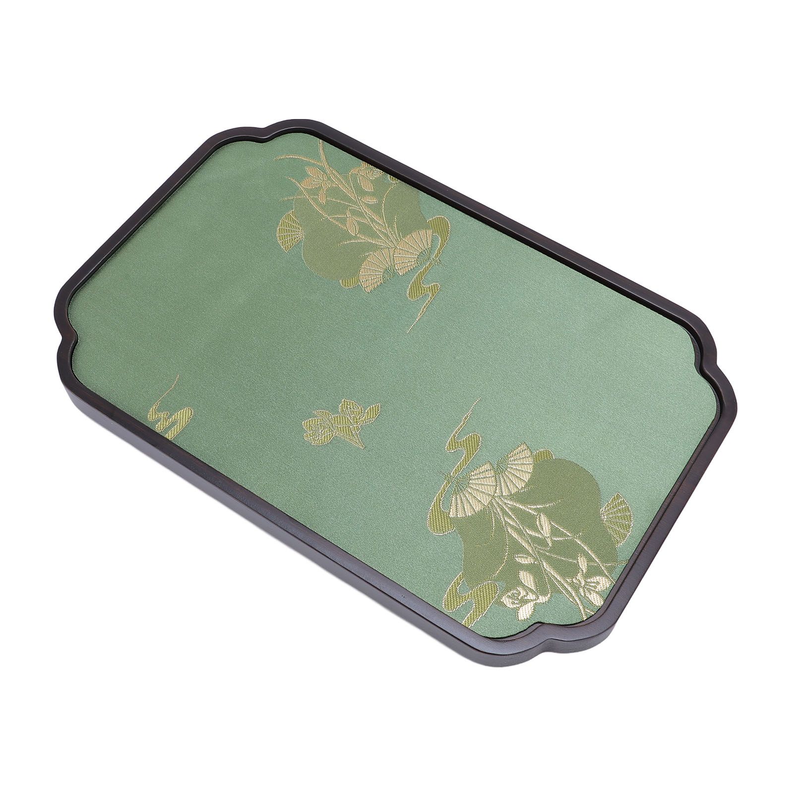 Tea Serving Tray Bambusoideae Chinese Tea Pot Tray Serving Platter with Satin