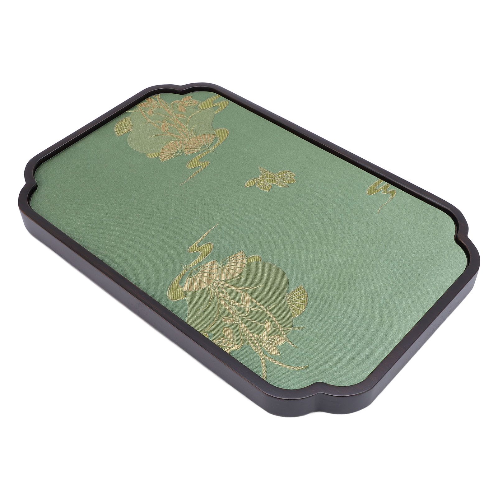 Tea Serving Tray Bambusoideae Chinese Tea Pot Tray Serving Platter with Satin view 6