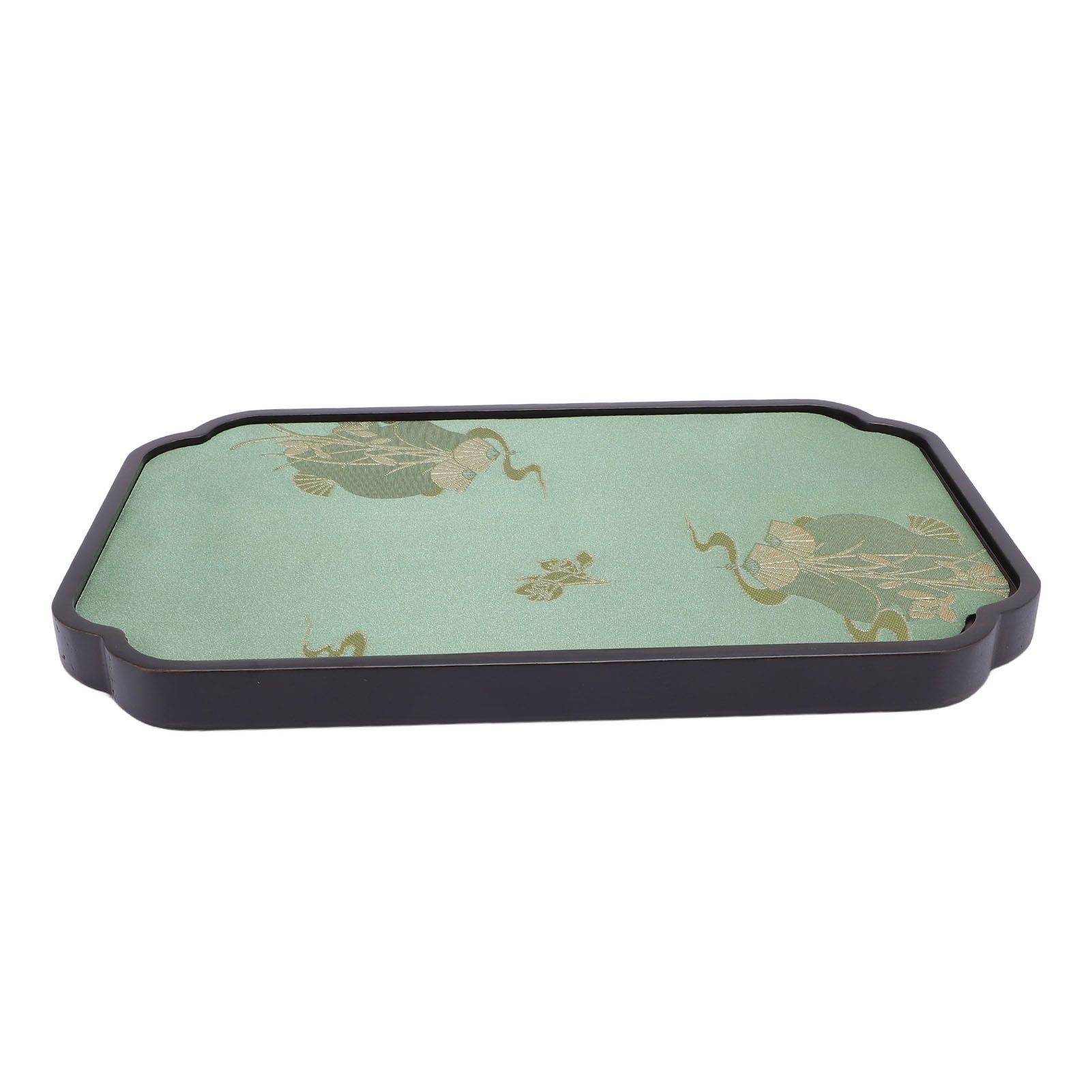 Tea Serving Tray Bambusoideae Chinese Tea Pot Tray Serving Platter with Satin view 9