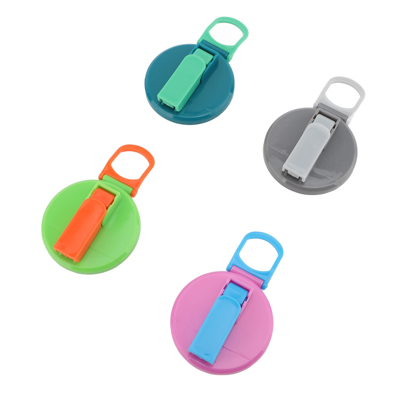 4pcs Soda Can Lid with Silicone Straw Reusable Leak Proof 2.13in Silicone view 8