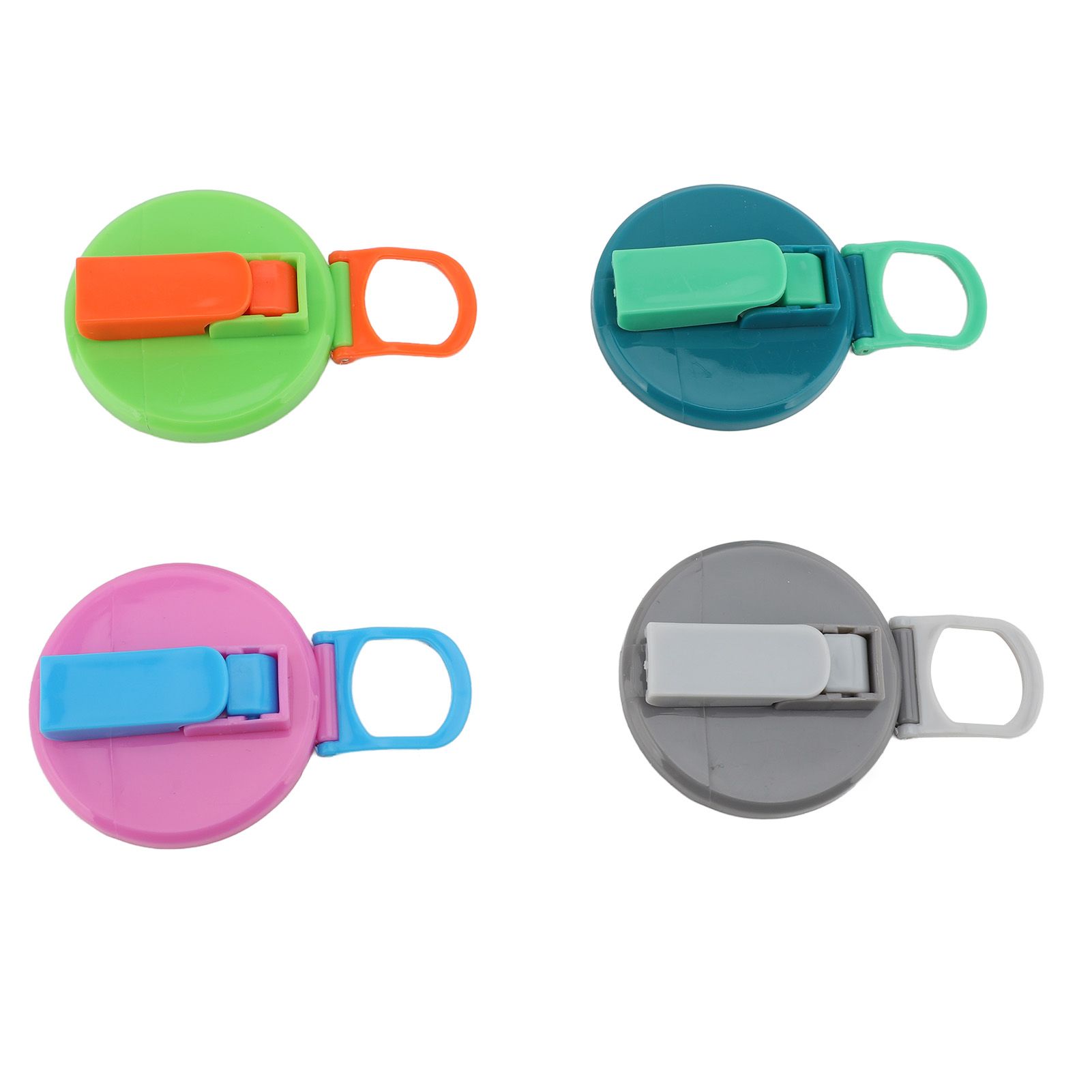 4pcs Soda Can Lid with Silicone Straw Reusable Leak Proof 2.13in Silicone view 9