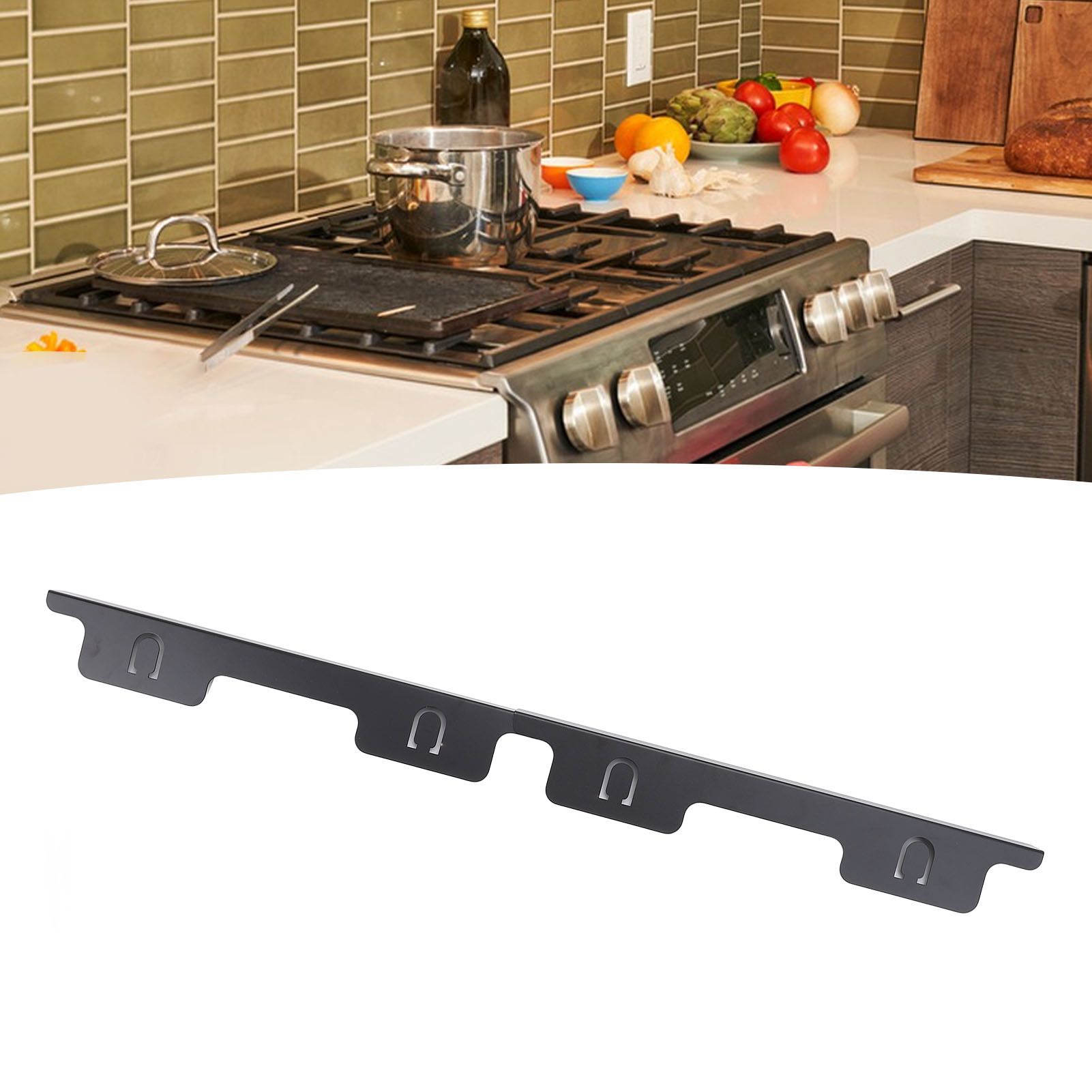 2 Pair Stove Gap Filler Stainless Steel Stove Counter Gap Cover Range Trim Kit view 11