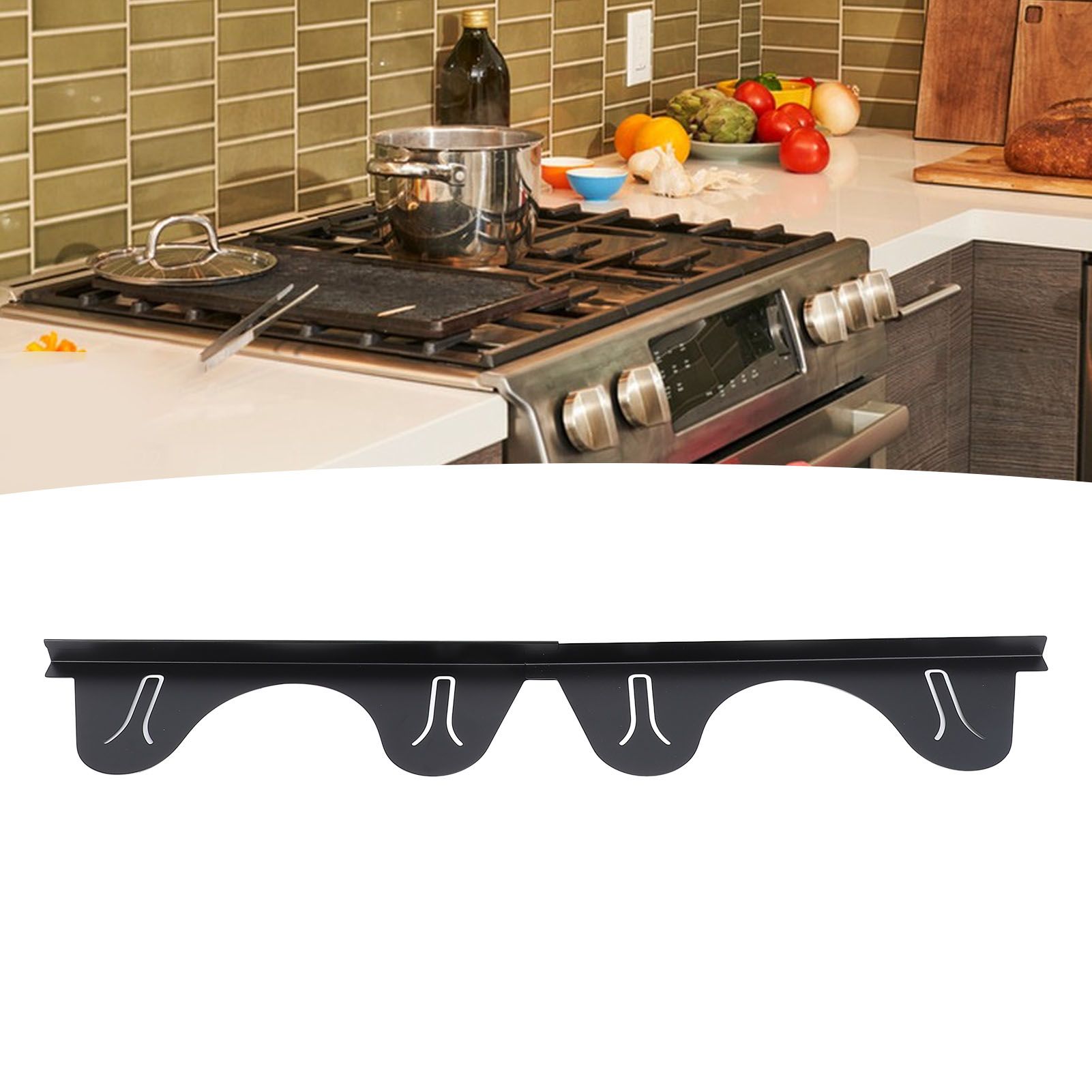 2 Pair Stainless Steel Stove Gap Covers Stove Gap Filler Range Trim Kit Stove view 12