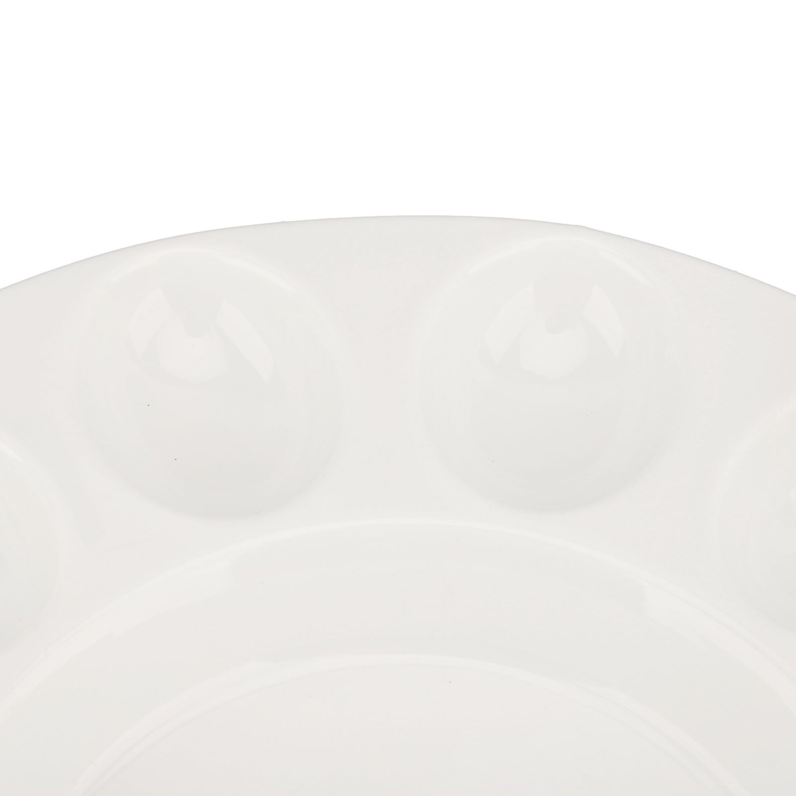 Deviled Egg Platter Sturdy Heat Resistant Hold 12 Eggs White Ceramic Easter view 5