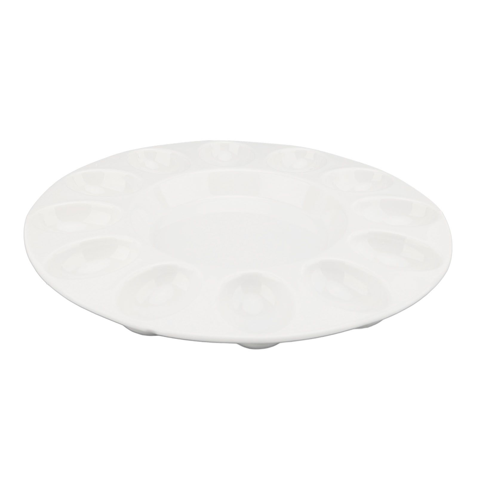 Deviled Egg Platter Sturdy Heat Resistant Hold 12 Eggs White Ceramic Easter view 7