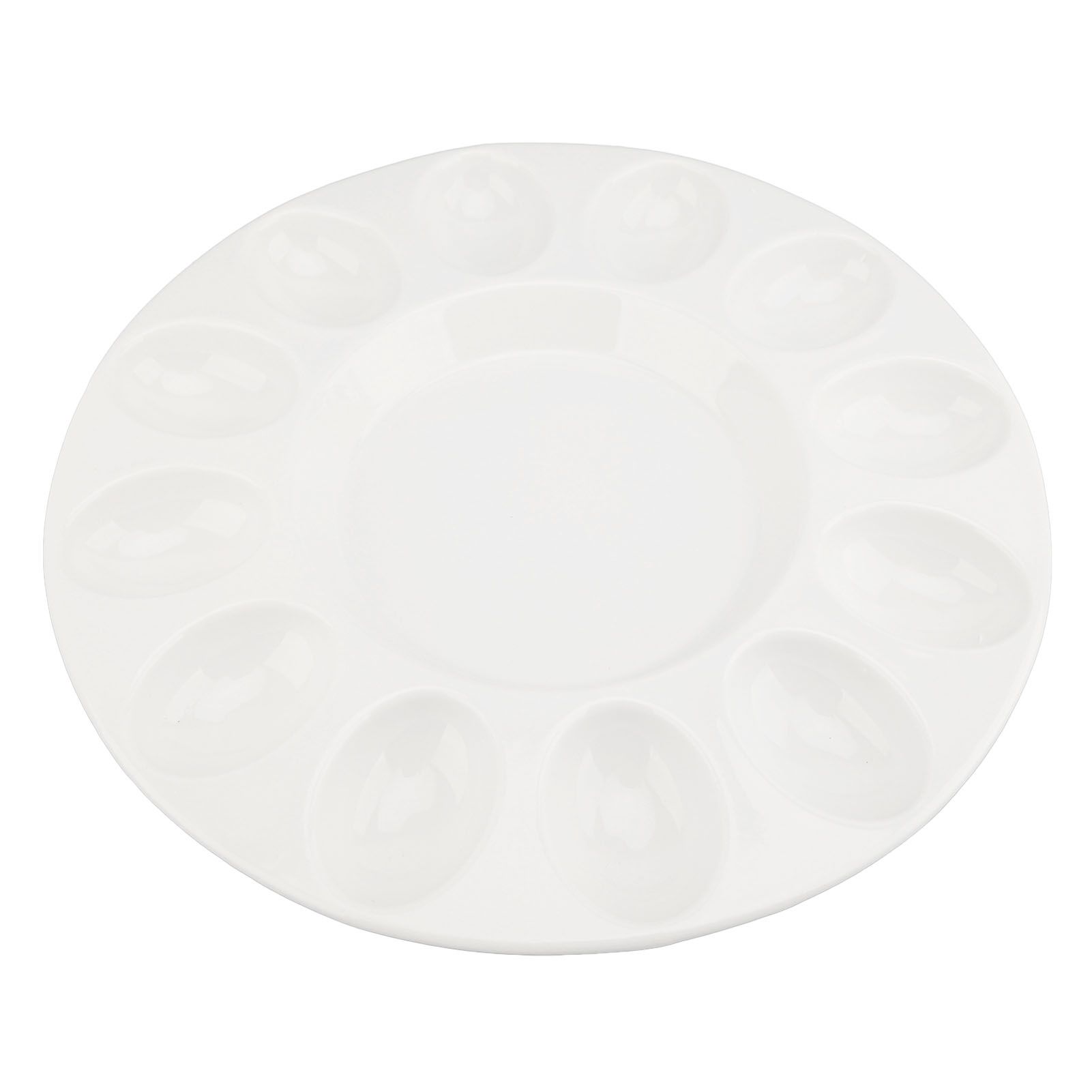 Deviled Egg Platter Sturdy Heat Resistant Hold 12 Eggs White Ceramic Easter view 10