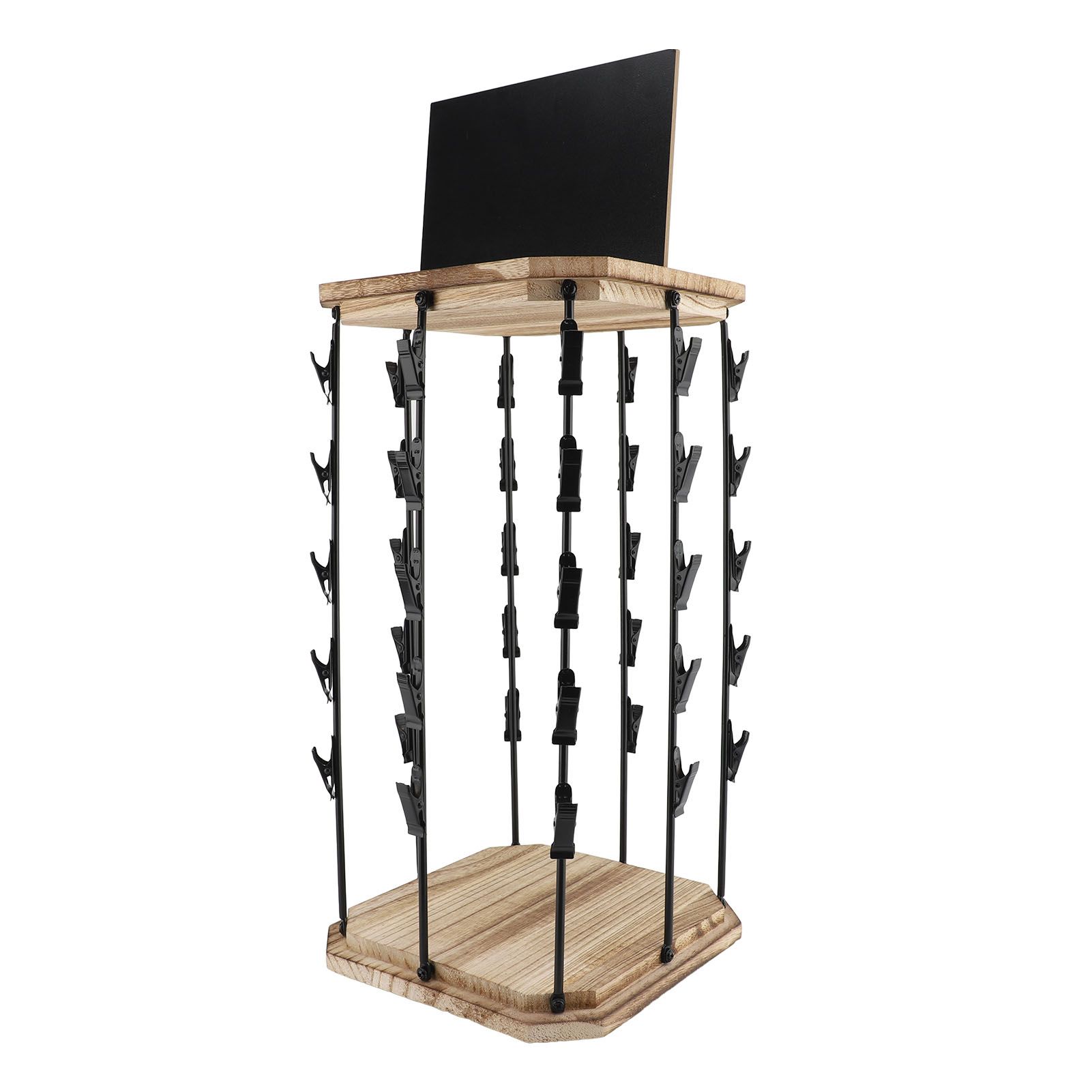 Chip Rack Display Stand 5 Tiers 40 Clips 360 Degree Rotating Snack Organizer view 4