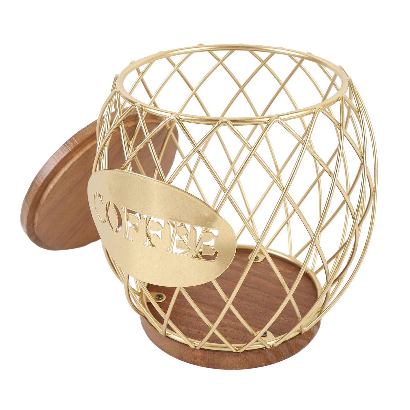 Coffee Capsule Holder Fruit Shaped Stylish Coffee Pod Storage with Wooden Base view 4