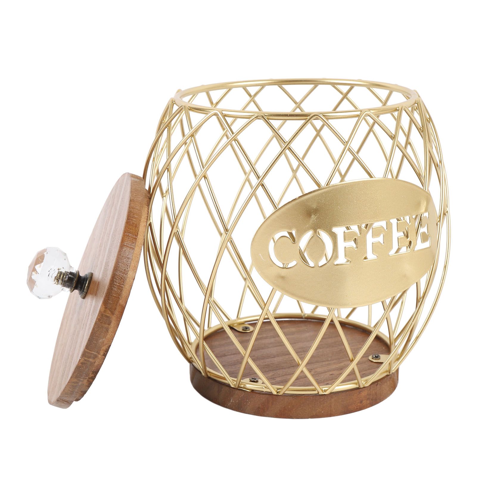 Coffee Capsule Holder Fruit Shaped Stylish Coffee Pod Storage with Wooden Base view 6