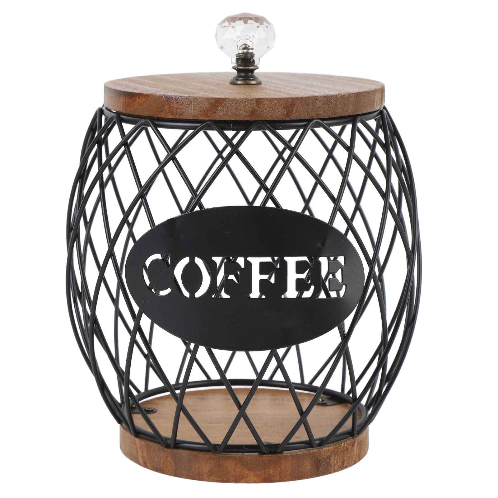 Coffee Capsule Holder Fruit Shaped Stylish Coffee Pod Storage with Wooden Base view 3