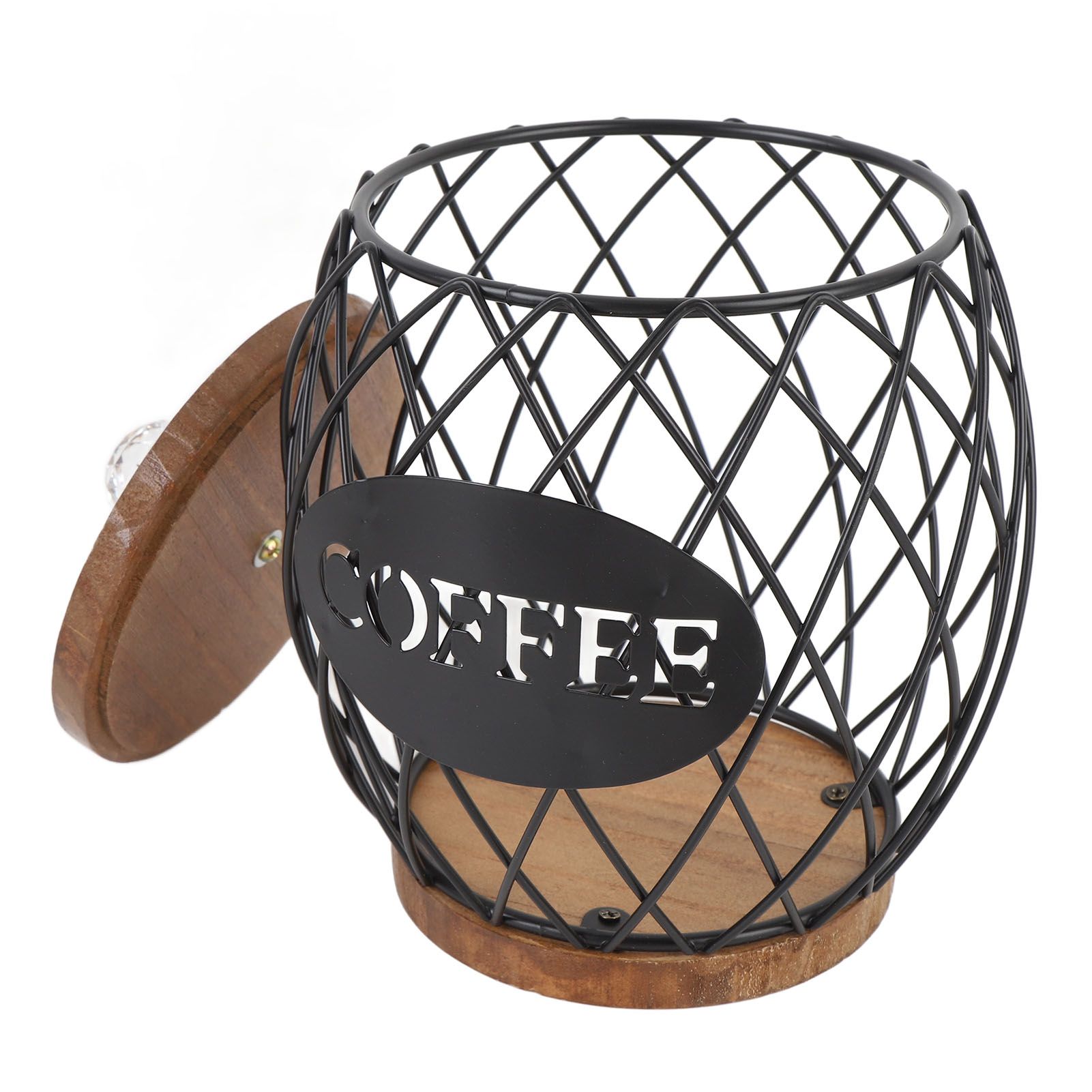 Coffee Capsule Holder Fruit Shaped Stylish Coffee Pod Storage with Wooden Base view 9
