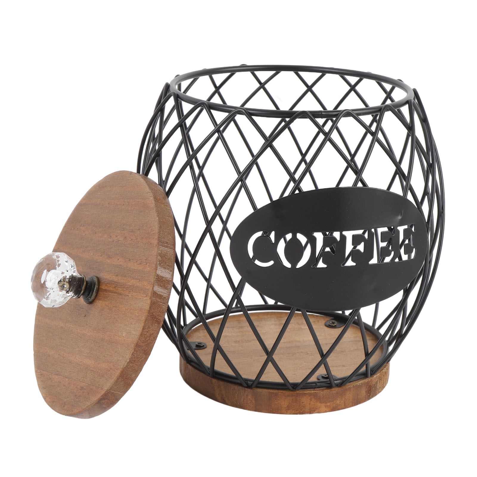 Coffee Capsule Holder Fruit Shaped Stylish Coffee Pod Storage with Wooden Base view 10