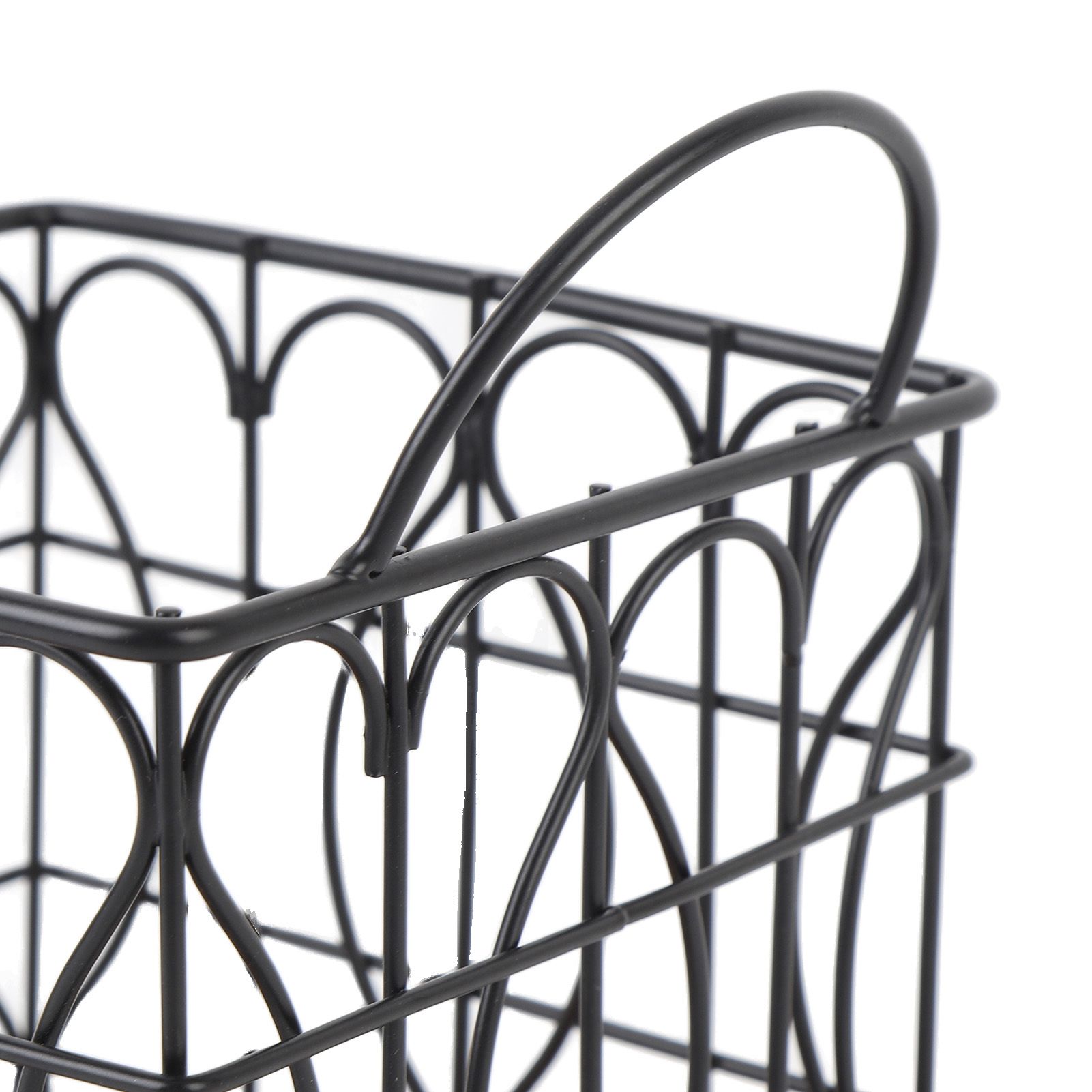 Coffee Pod Holder Organizer Large Capacity Metal Storage Basket with Wooden view 2