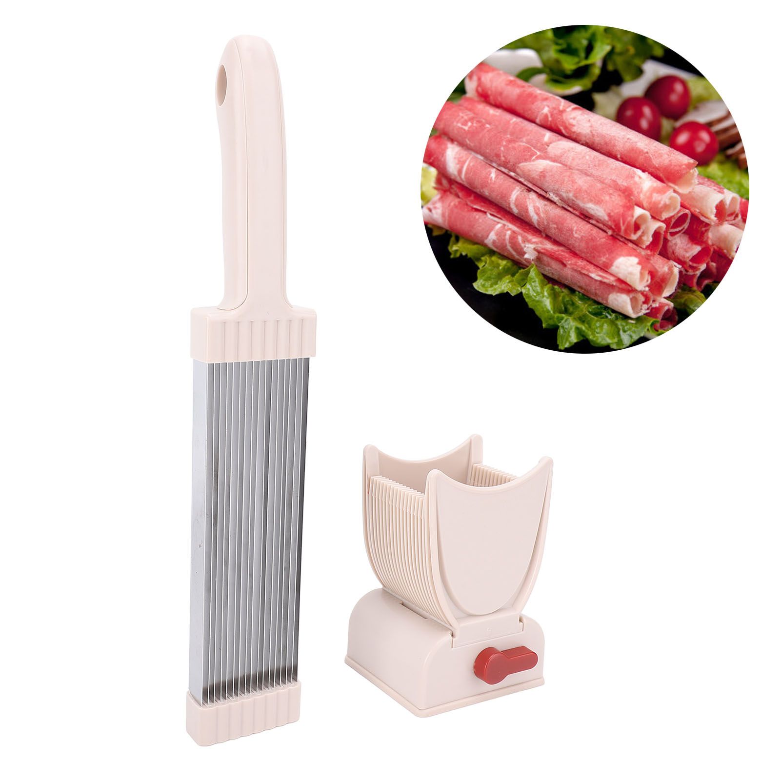Meat Cutter Stainless Steel Blades Manual Meat Cleaver Food Slicing Shredding view 11