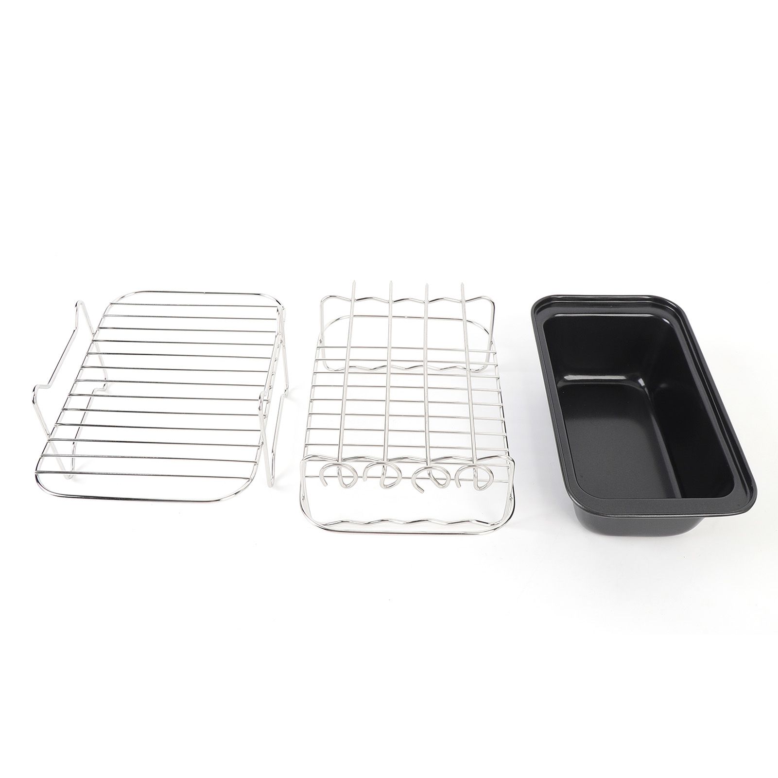 Fryer Accessories Set Grill Rack with Skewer Liners Silicone Brush Food Tong view 8