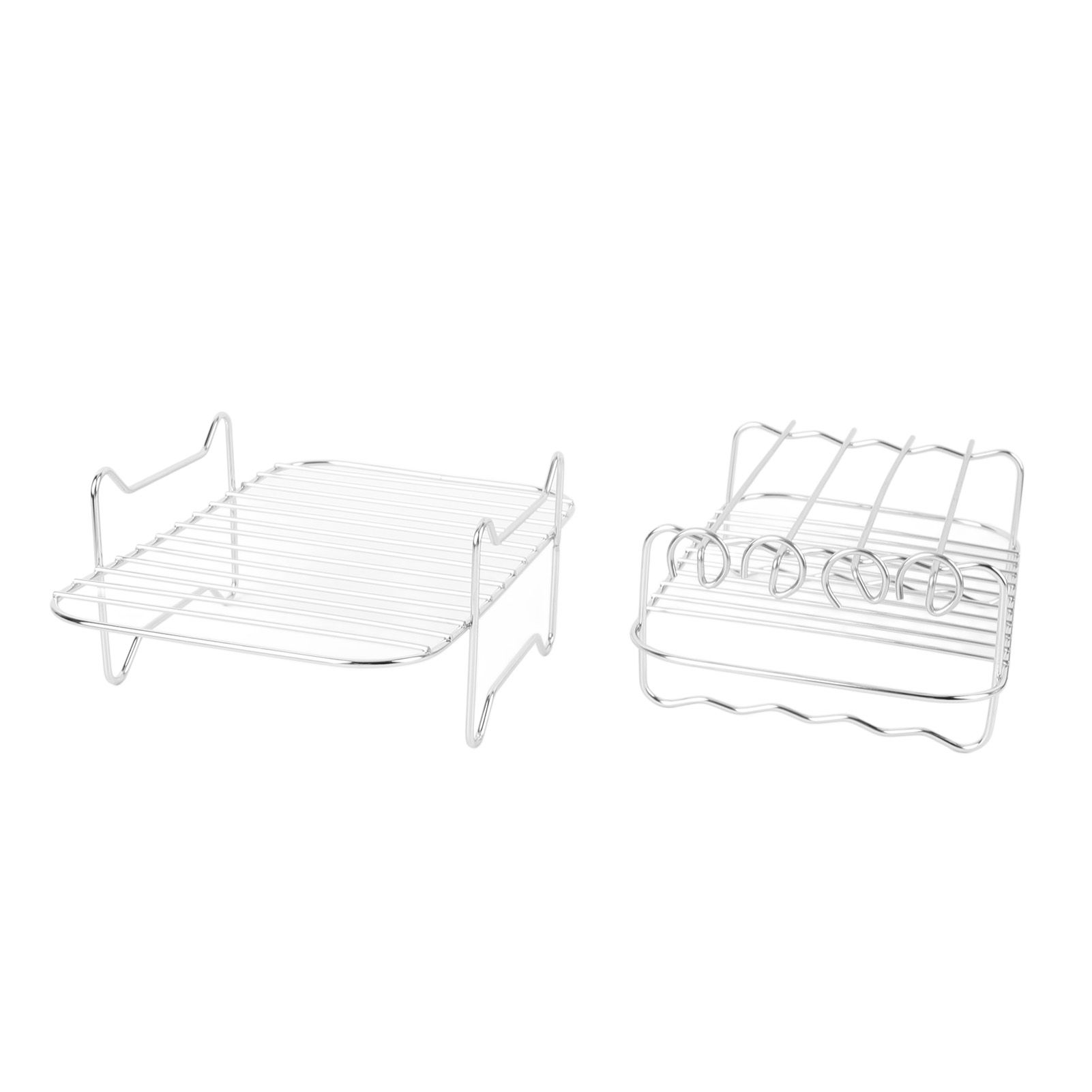 Fryer Accessories Set Grill Rack with Skewer Liners Silicone Brush Food Tong view 12