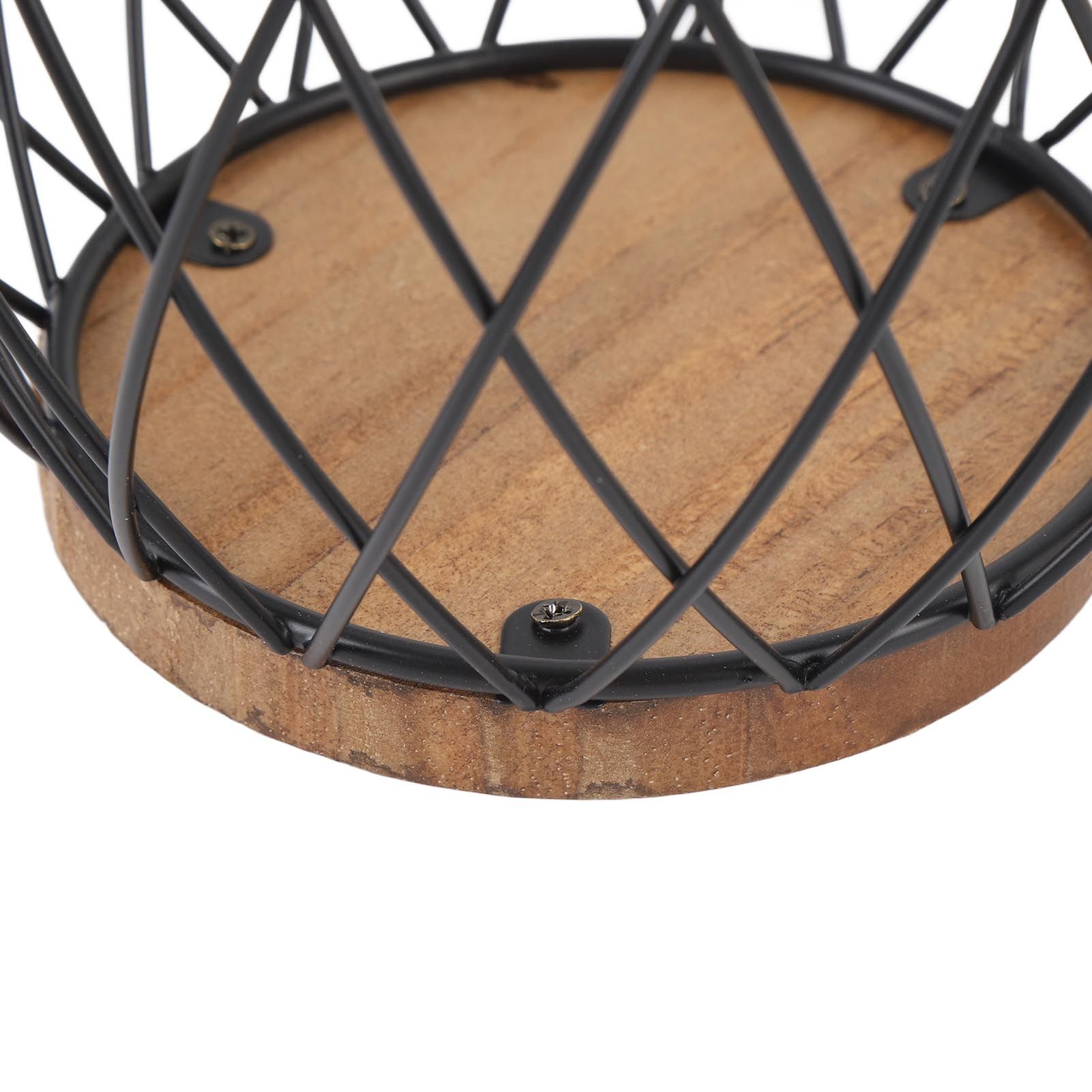 Coffee Pod Holder Iron Large Capacity Stylish Look Easy Access Wooden Base view 5