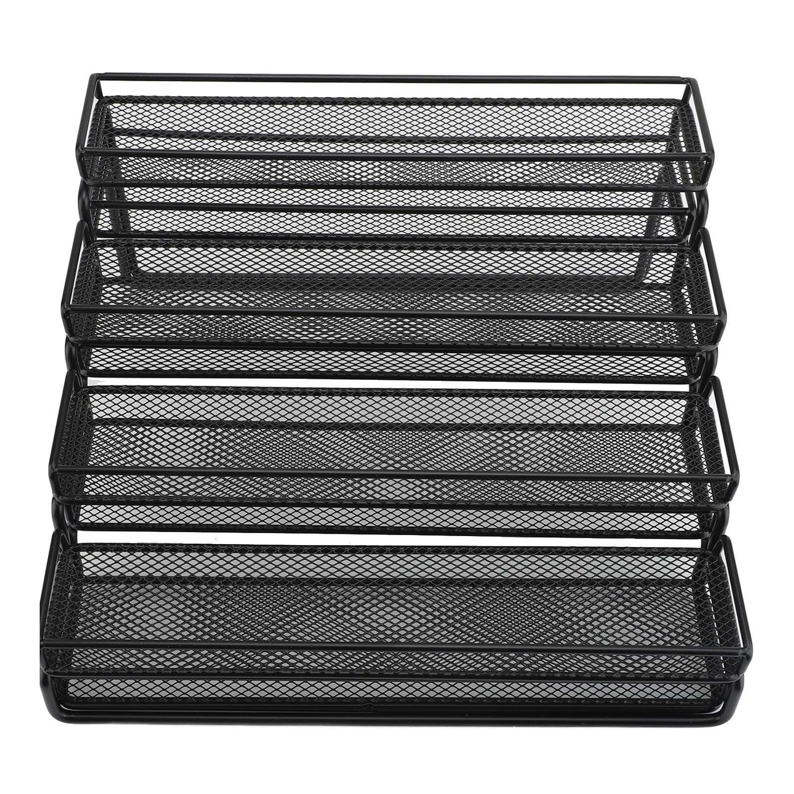 Expandable 4 Tier Seasoning Organizer Rack Stable Metal Frame Separable view 3
