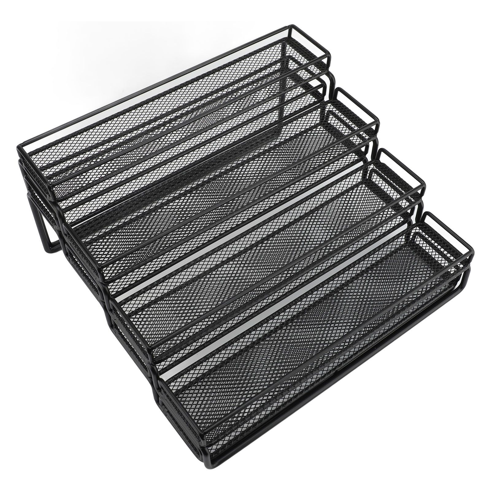 Expandable 4 Tier Seasoning Organizer Rack Stable Metal Frame Separable view 4