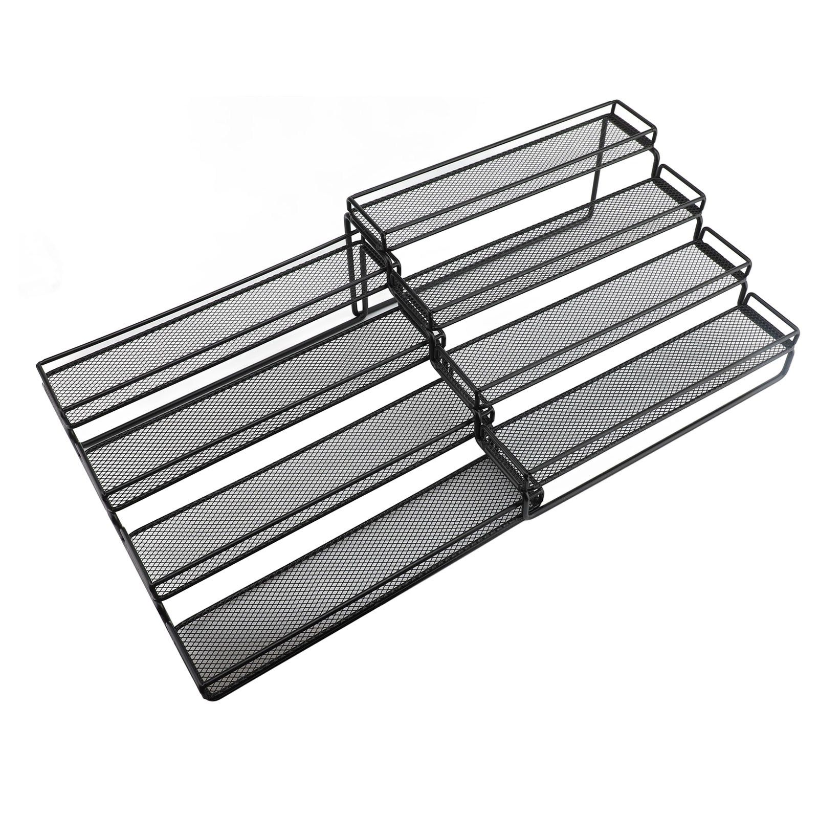 Expandable 4 Tier Seasoning Organizer Rack Stable Metal Frame Separable view 8