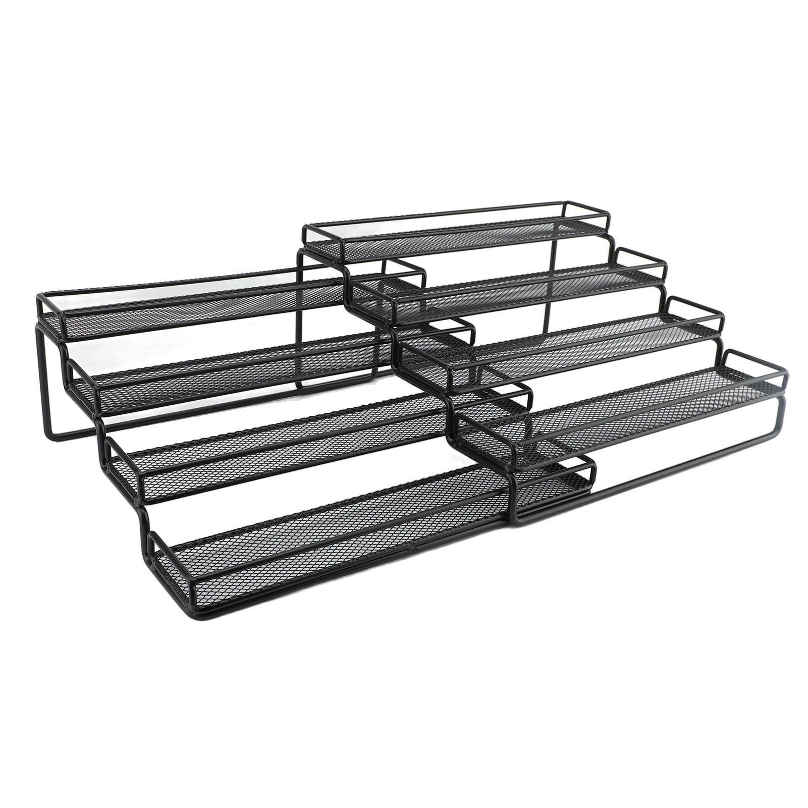 Expandable 4 Tier Seasoning Organizer Rack Stable Metal Frame Separable view 11