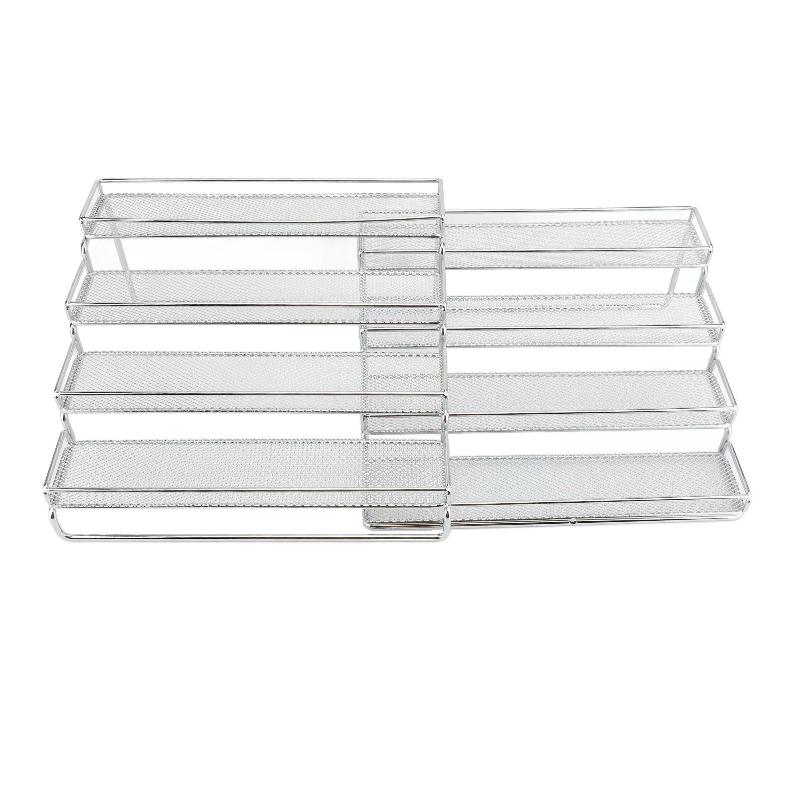 4 Tier Seasoning Rack Organizer Iron Wire Expandable Seasoning Organizer view 3