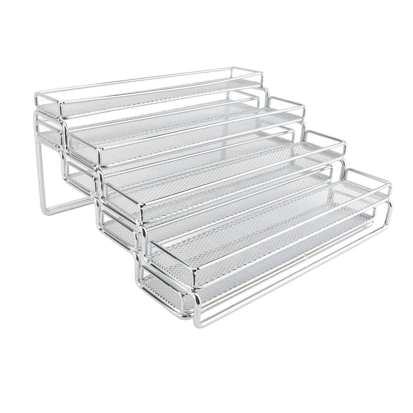 4 Tier Seasoning Rack Organizer Iron Wire Expandable Seasoning Organizer view 4